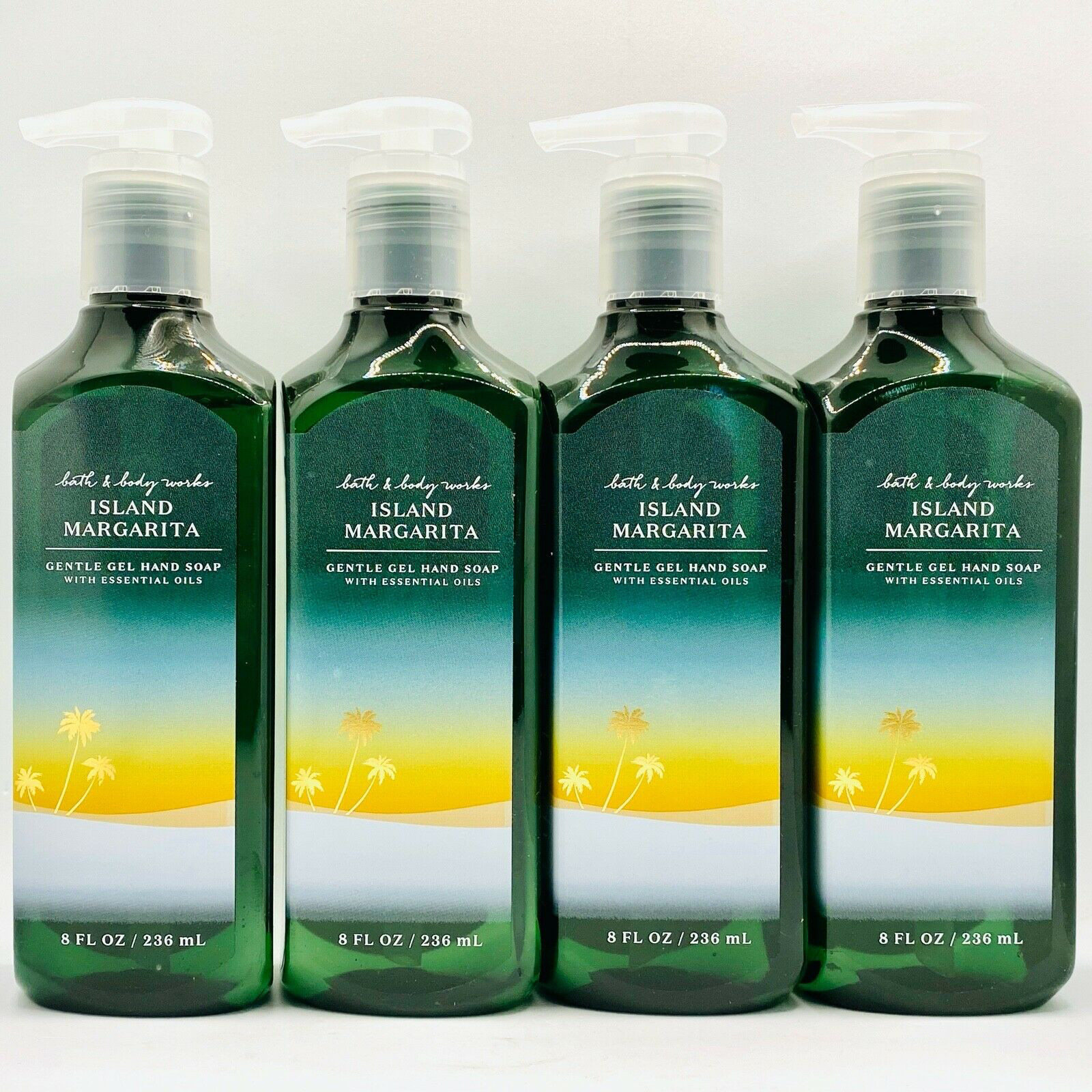 4-Pack Bath & Body Works ISLAND MARGARITA Gentle Gel Hand Soap Wash 8 fl.oz