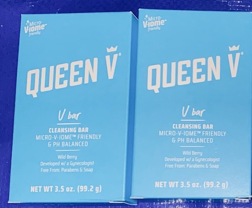 Queen V Cleansing Bar WILD BERRY Rosewater & Aloe 3.5oz PH Balanced Soap x2 Bars