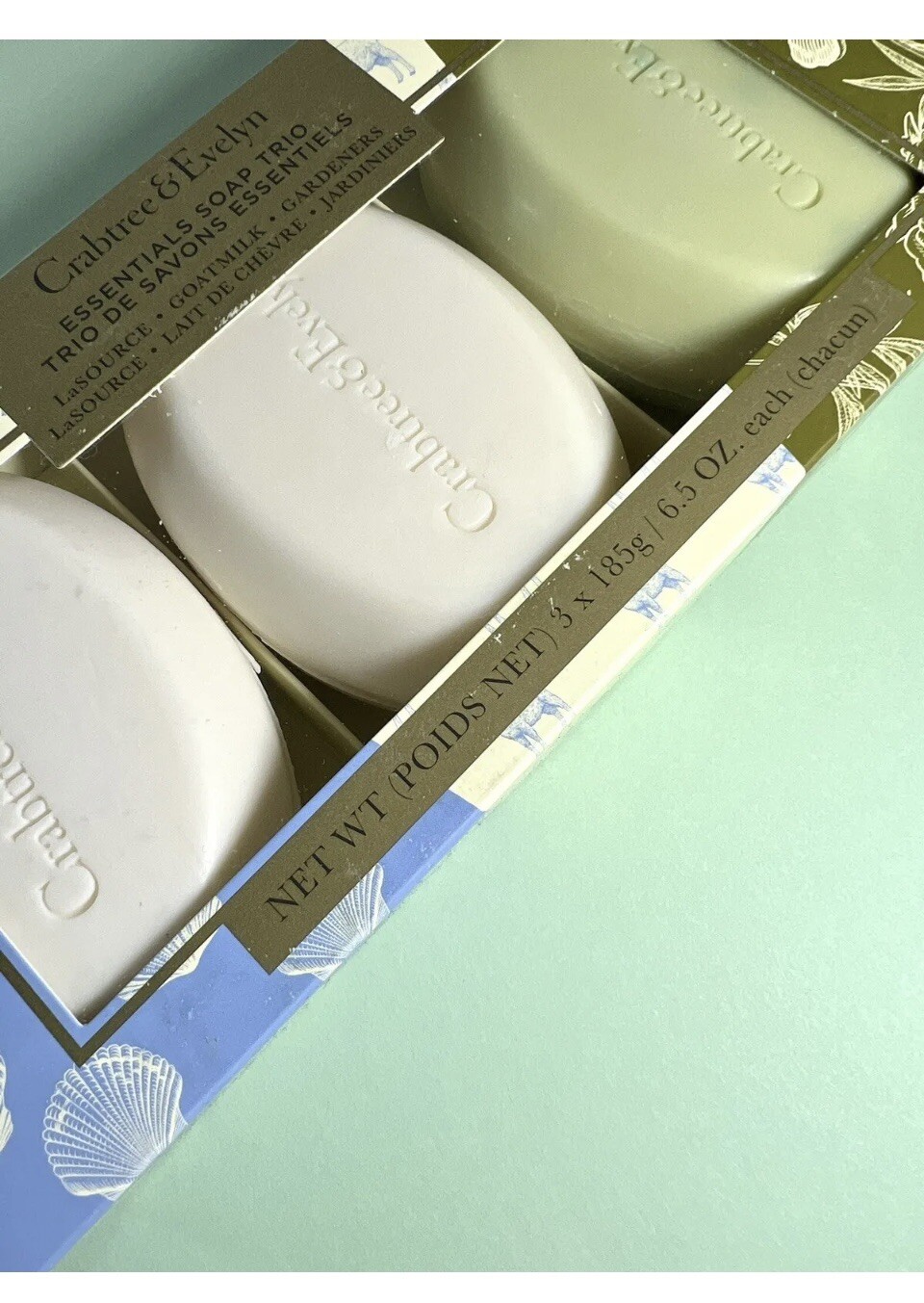 Crabtree & Evelyn Essentials Soap 3 Bars LaSource, Goatmilk & Gardener 3*185g