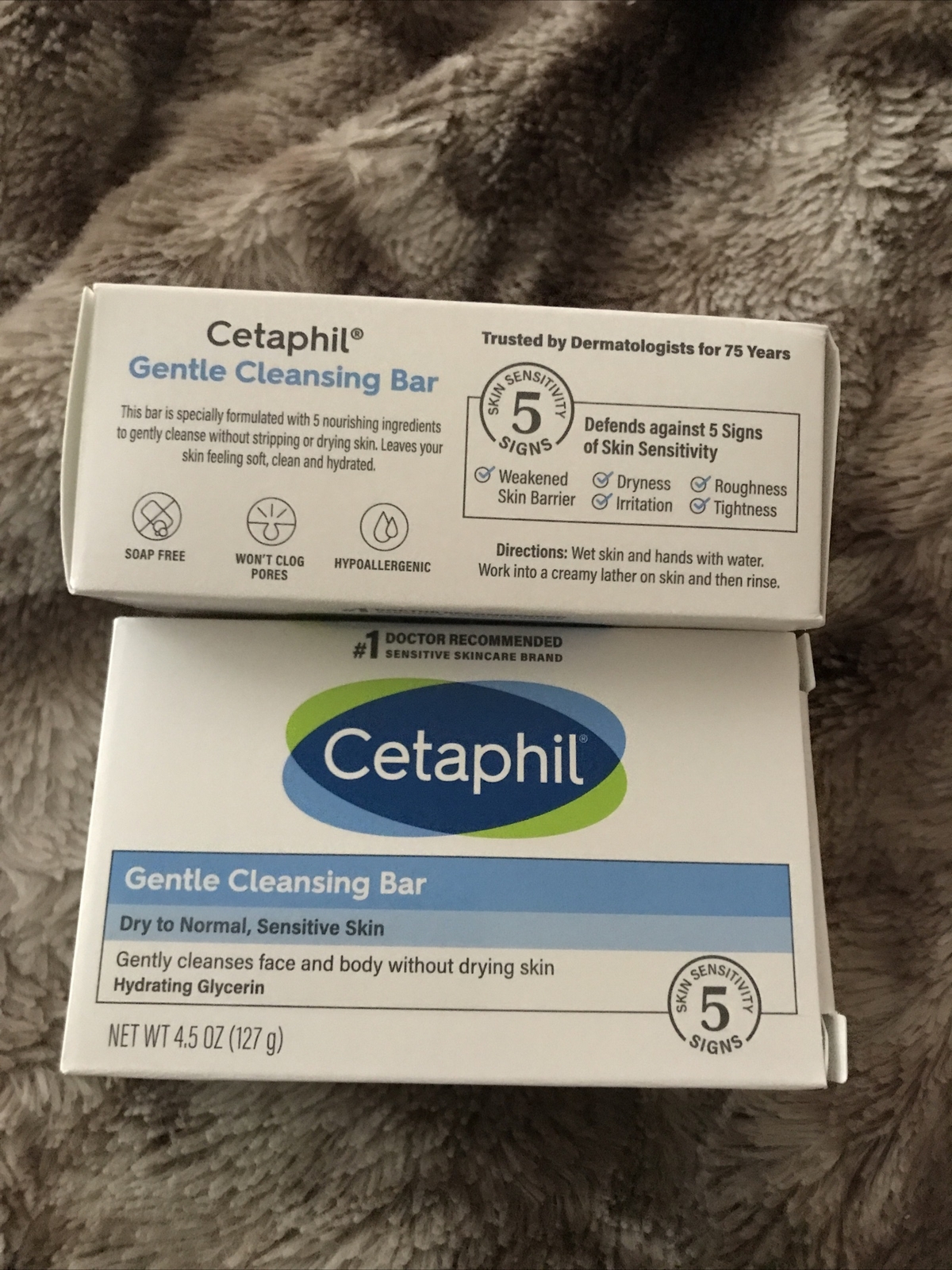❤️2 Pack ~ Cetaphil Gentle Cleansing Bar for Dry, Sensitive Skin 4.5 oz