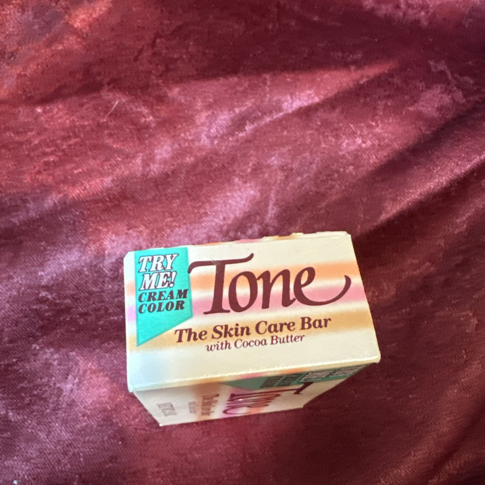 Vintage Tone Cream Skin Care Bar Soap Cocoa Butter 2 Oz New In Box Cream Color