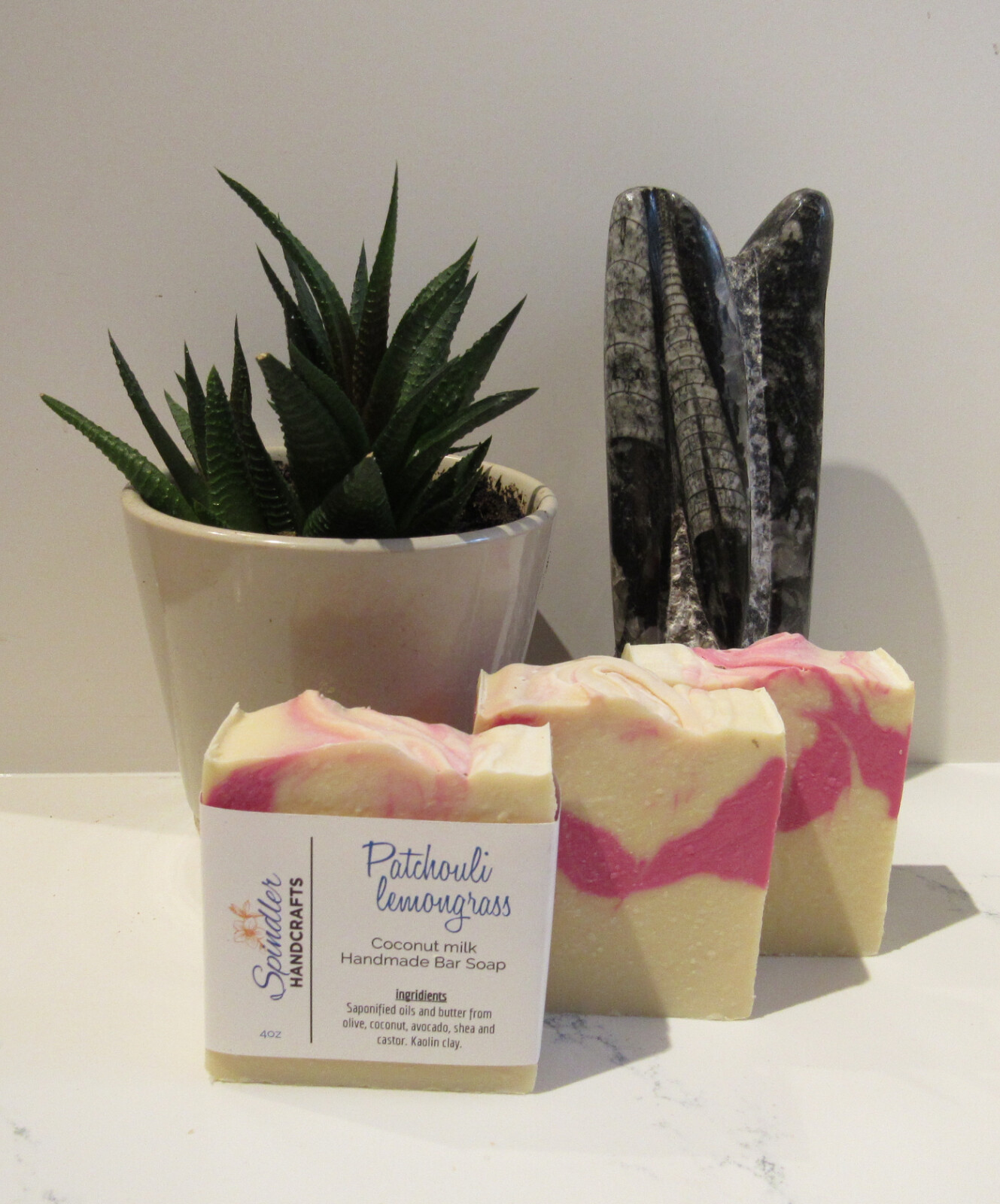 PATCHOULI LEMONGRASS – Moisturizing Handmade – Homemade Clay Bar Soap, wt. 4oz
