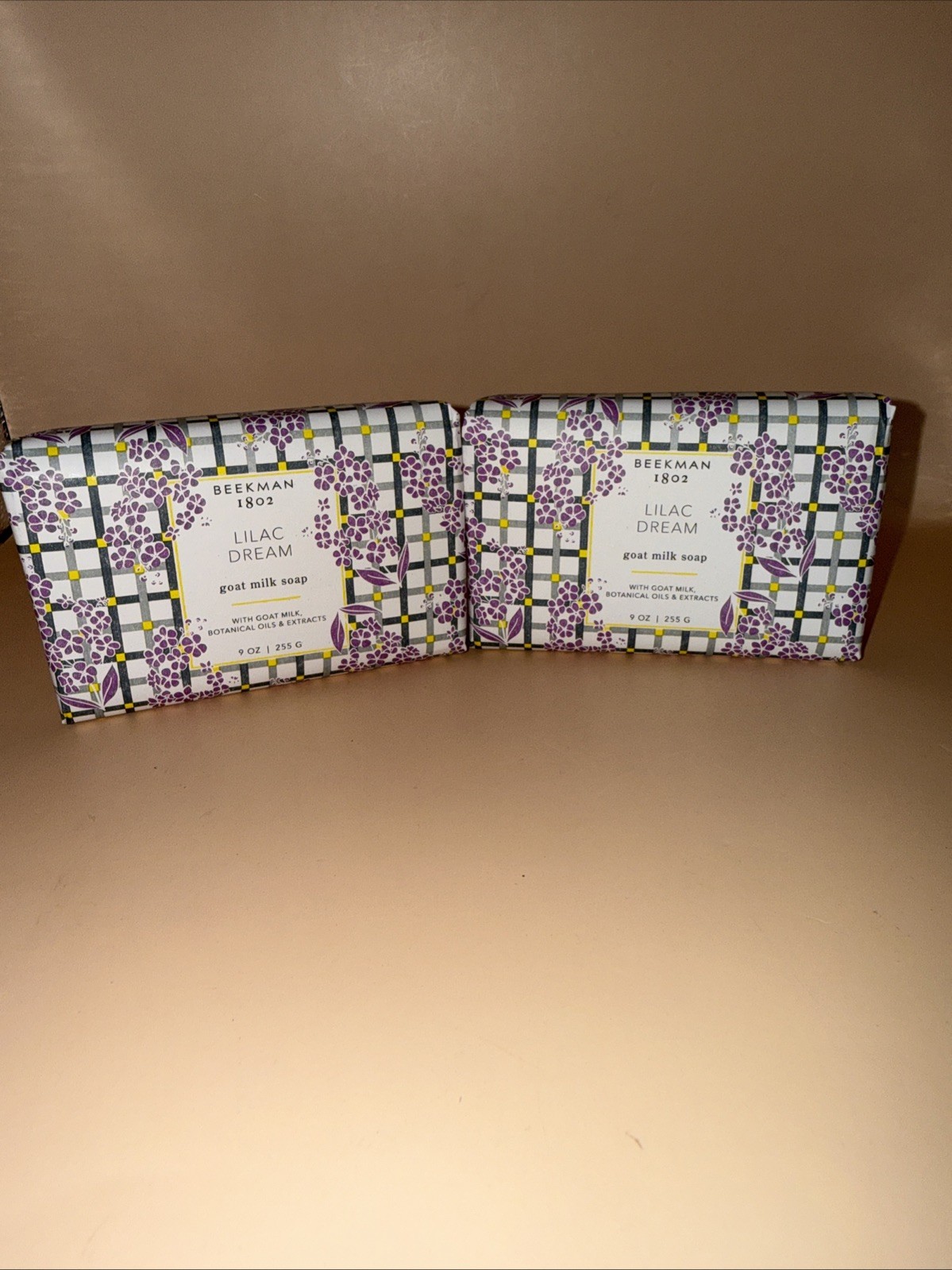 BEEKMAN 1802 Lilac Dream Goat Milk Soap Bars 9oz Lot Of 2
