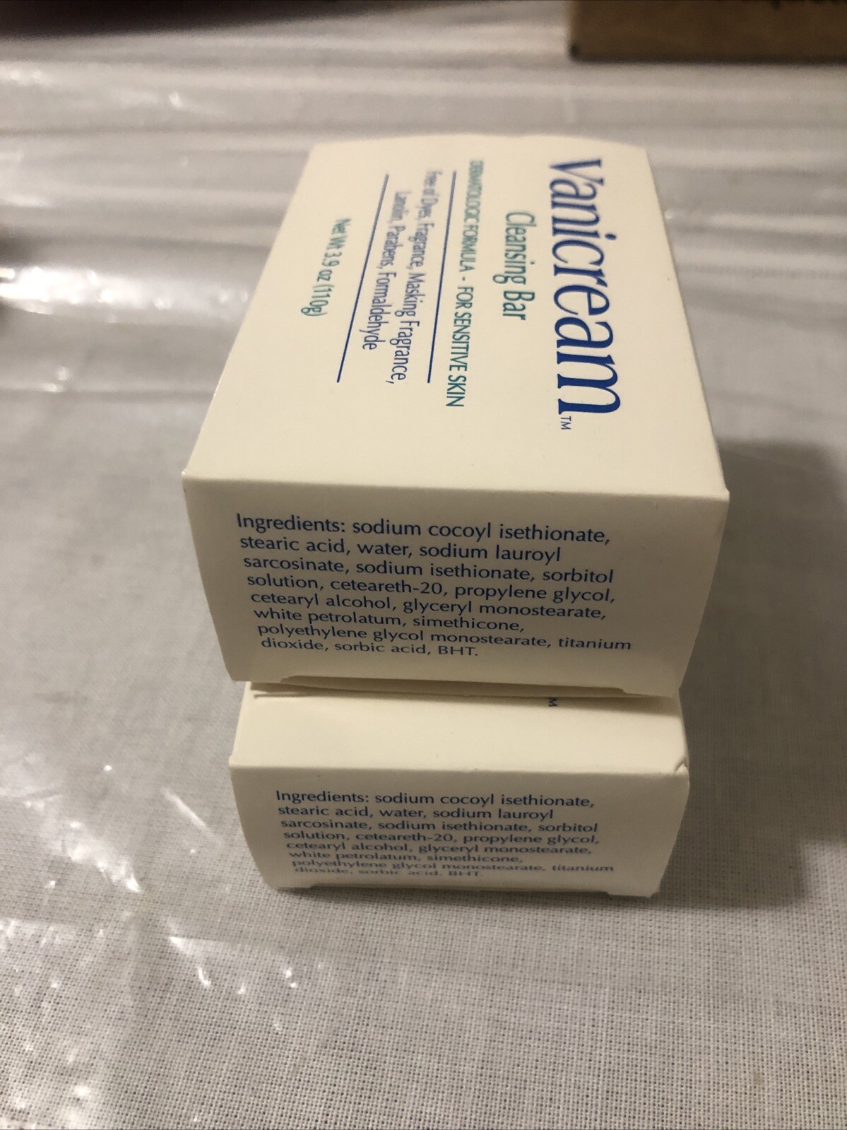 Vanicream Cleansing Bar For Sensitive Skin, Unscented 3.9 Ounce Lot of 2