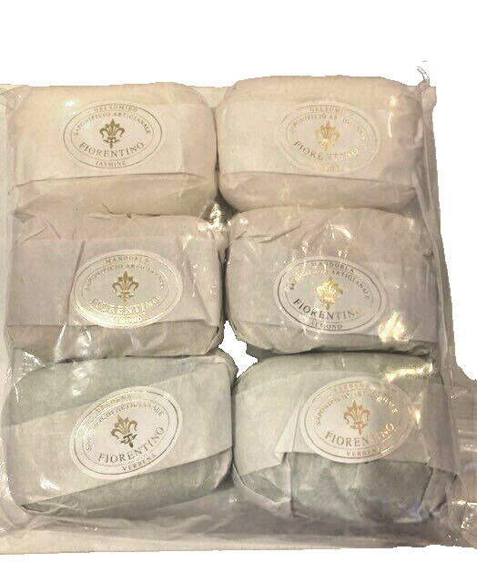6 x Saponificio Artigianale FLORENTINO Soap Handmade in Italy 7 oz each 3 Scents