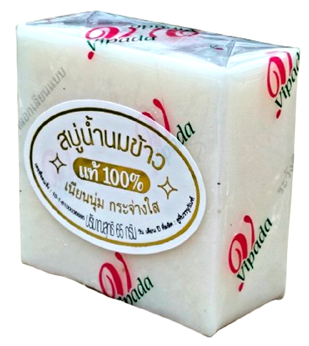 Vipada Thai Rice Milk Soap Natural Herbal Moisturizing Face & Body Soap 65g × 6