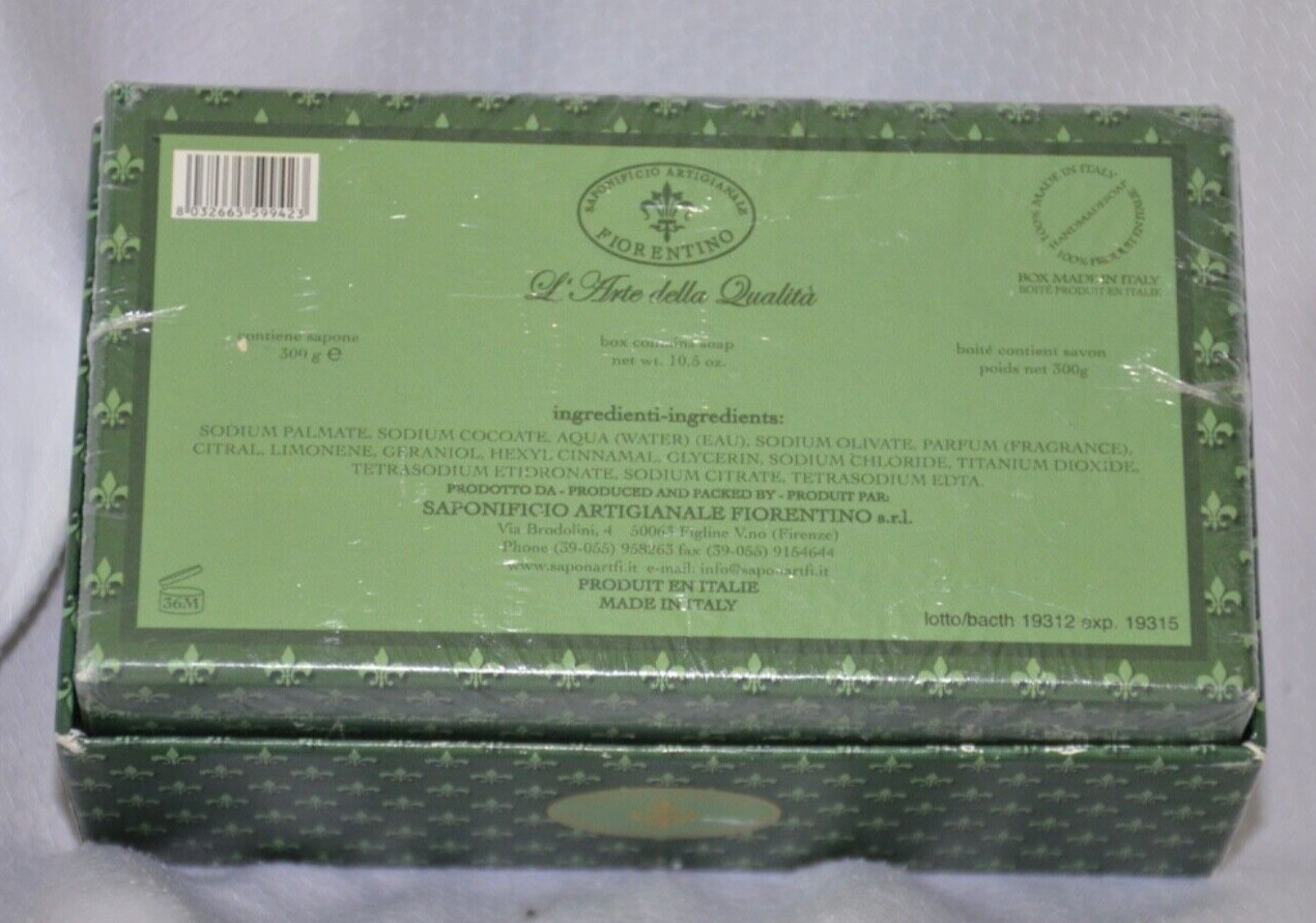 Fiorentino single soap 10.5 ounces light clean citrus scent new in original box