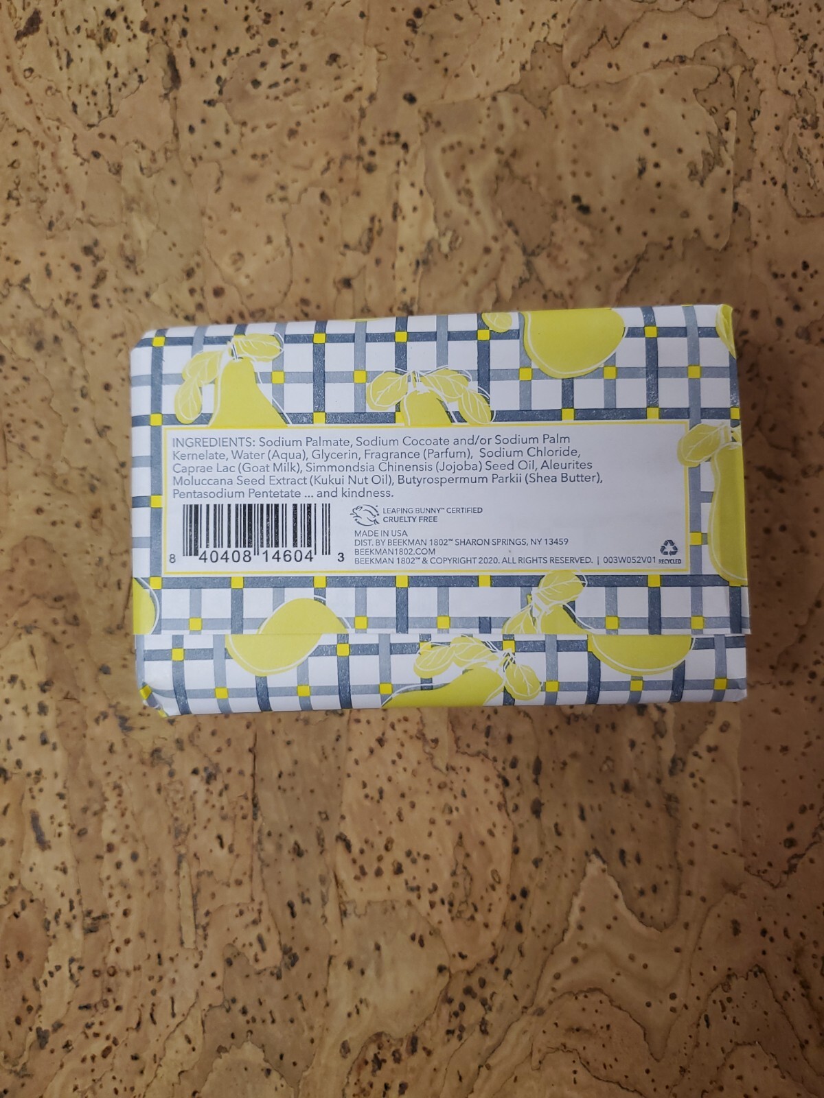 Beekman 1802 HEIRLOOM PEAR Goat Milk Bar Soap 9 oz.