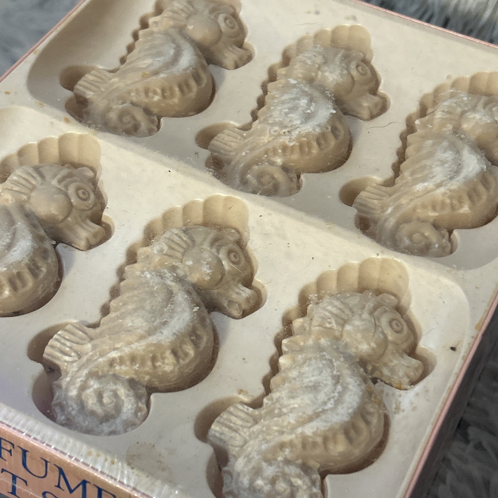2 Boxes Vintage NOS Seashell & Seahorses Soap Cakes Coastal Beach Grannycore