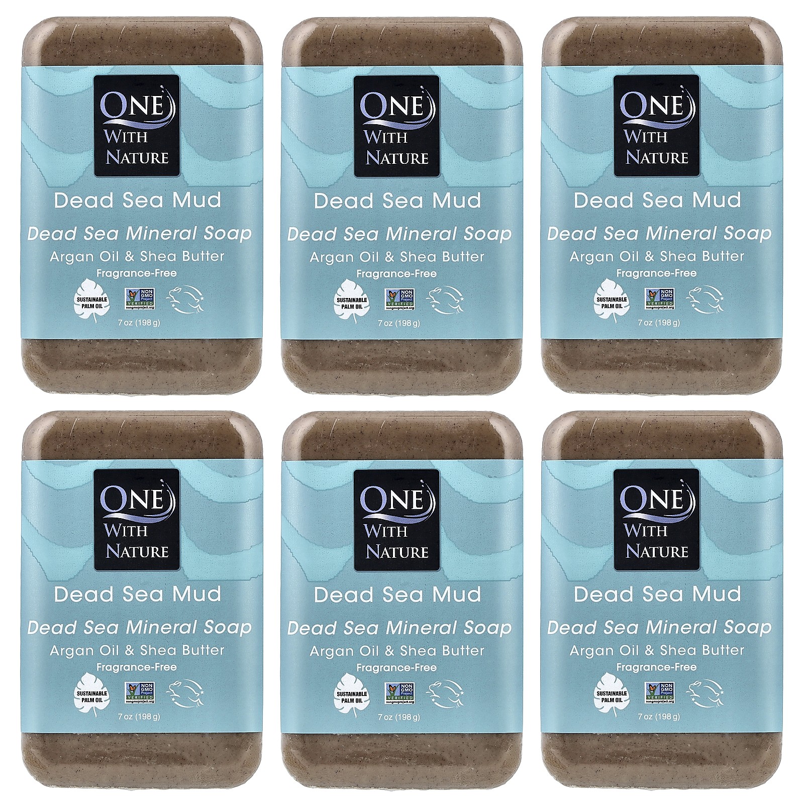 Dead Sea Mud Mineral Bar Soap, Fragrance-Free, 7 oz (198 g)