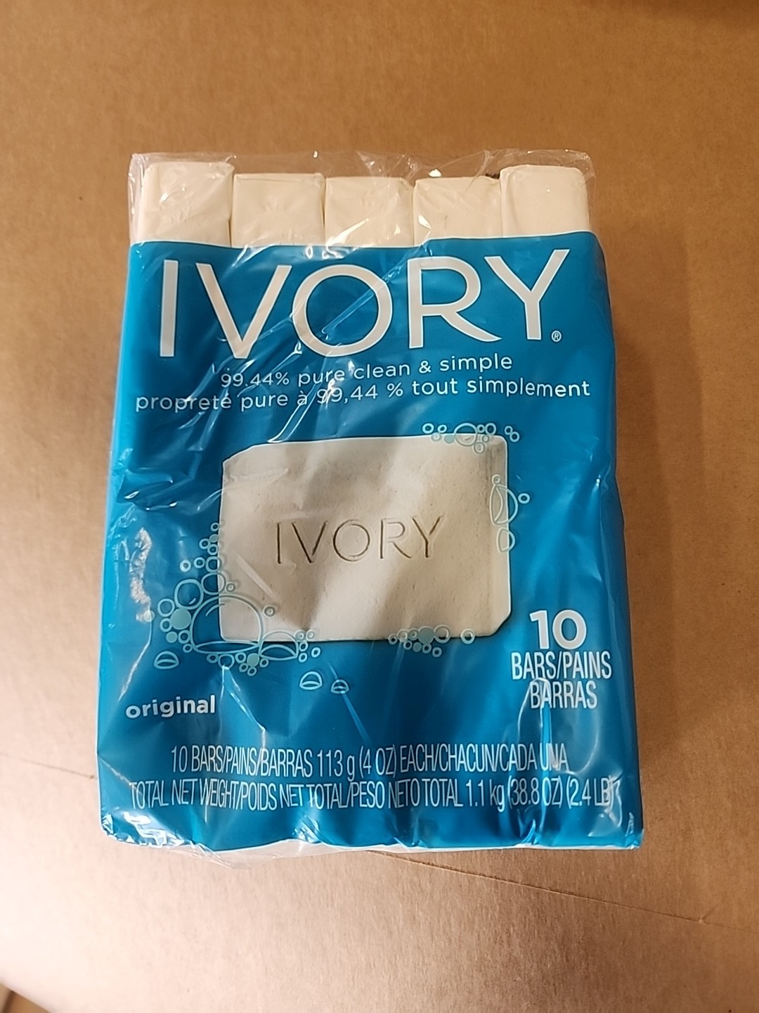 Ivory Bar Soap. 99.44% Pure Mild Body Cleanser Original Scent. 4 oz 10 Soaps VTG