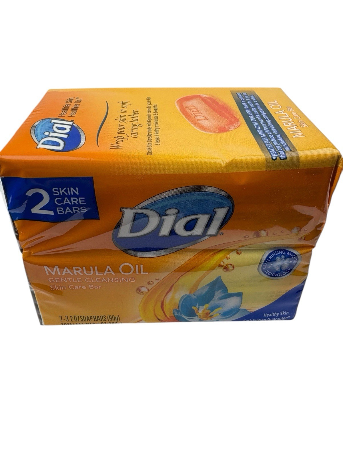 2-Dial Marula Oil Gentle Cleansing Skin Care Bar Soap 3.2 Oz 2 Pack