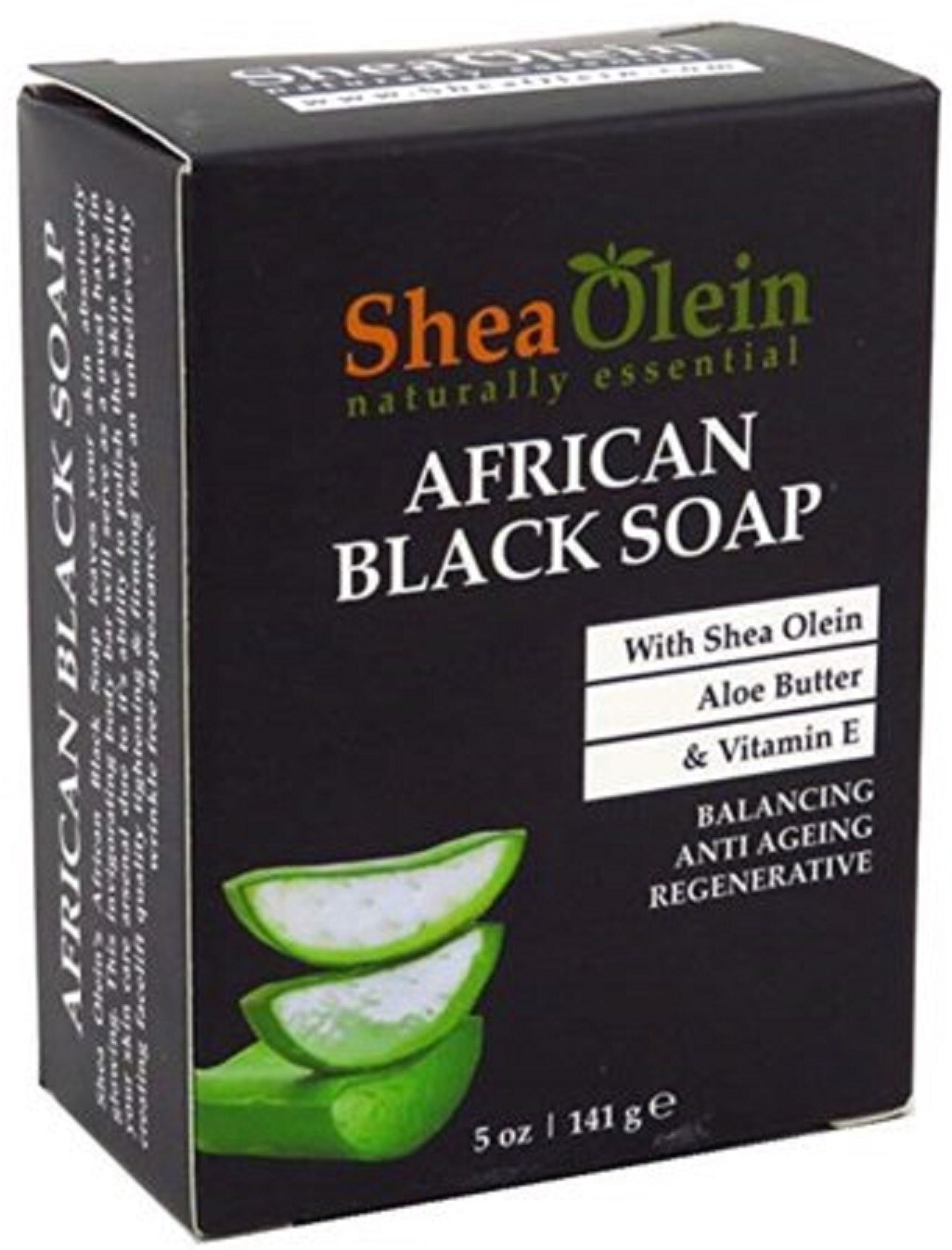 3PK – AFRICAN BLACK SOAP WITH SHEA OLEIN ALOE BUTTER & VITAMIN E