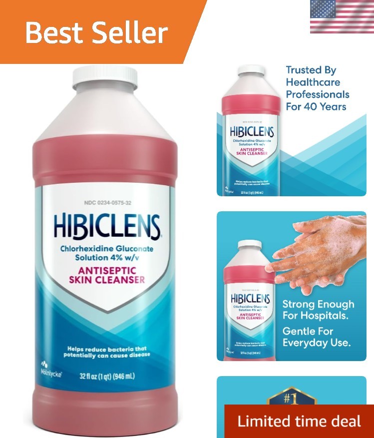 Gentle Antiseptic Skin Cleanser – Chlorhexidine 4% for Effective Germ Protection