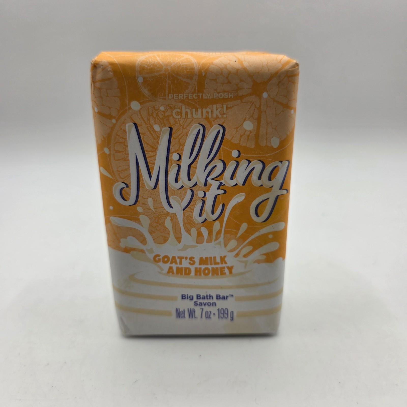 Perfectly Posh Milking It Goat’s Milk and Honey Chunk Big Bath Bar 7oz Soap New