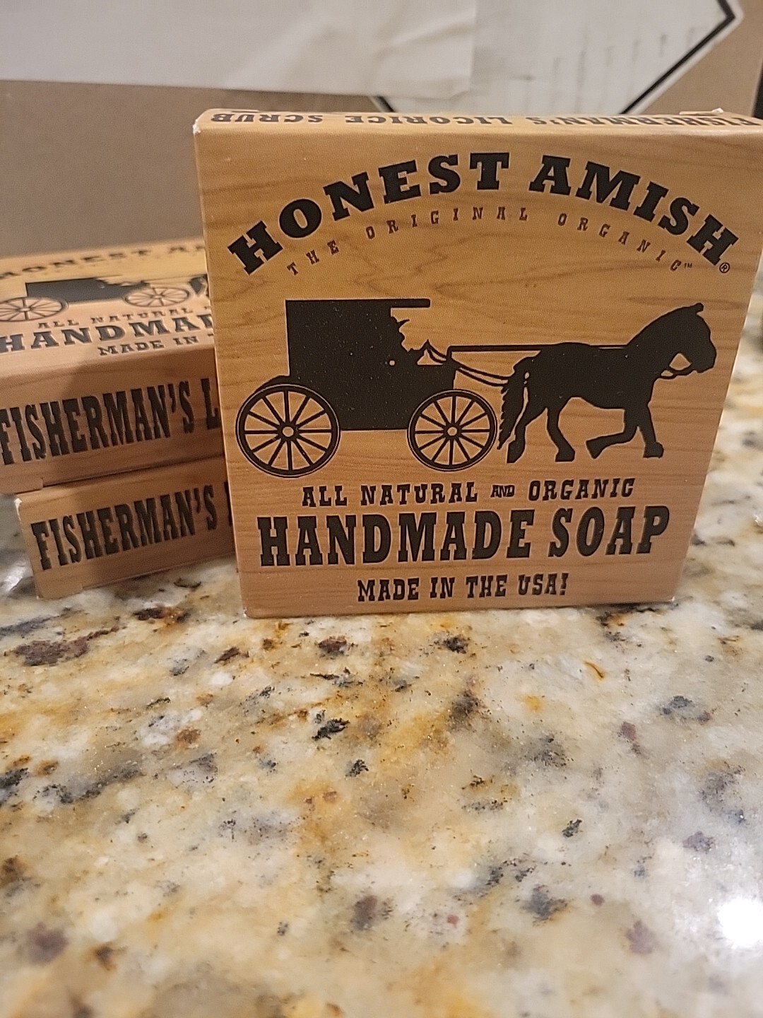 1 Large Bar New Honest Amish Handmade Soap Fisherman’s Licorice Scrub Organic