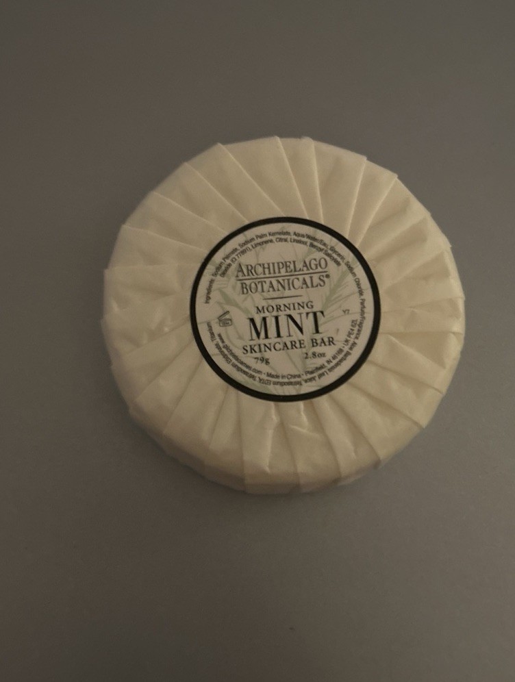 ARCHIPELAGO BOTANICALS Morning Mint Skincare Bar 2.8oz/79g Deluxe SZ Wrapped