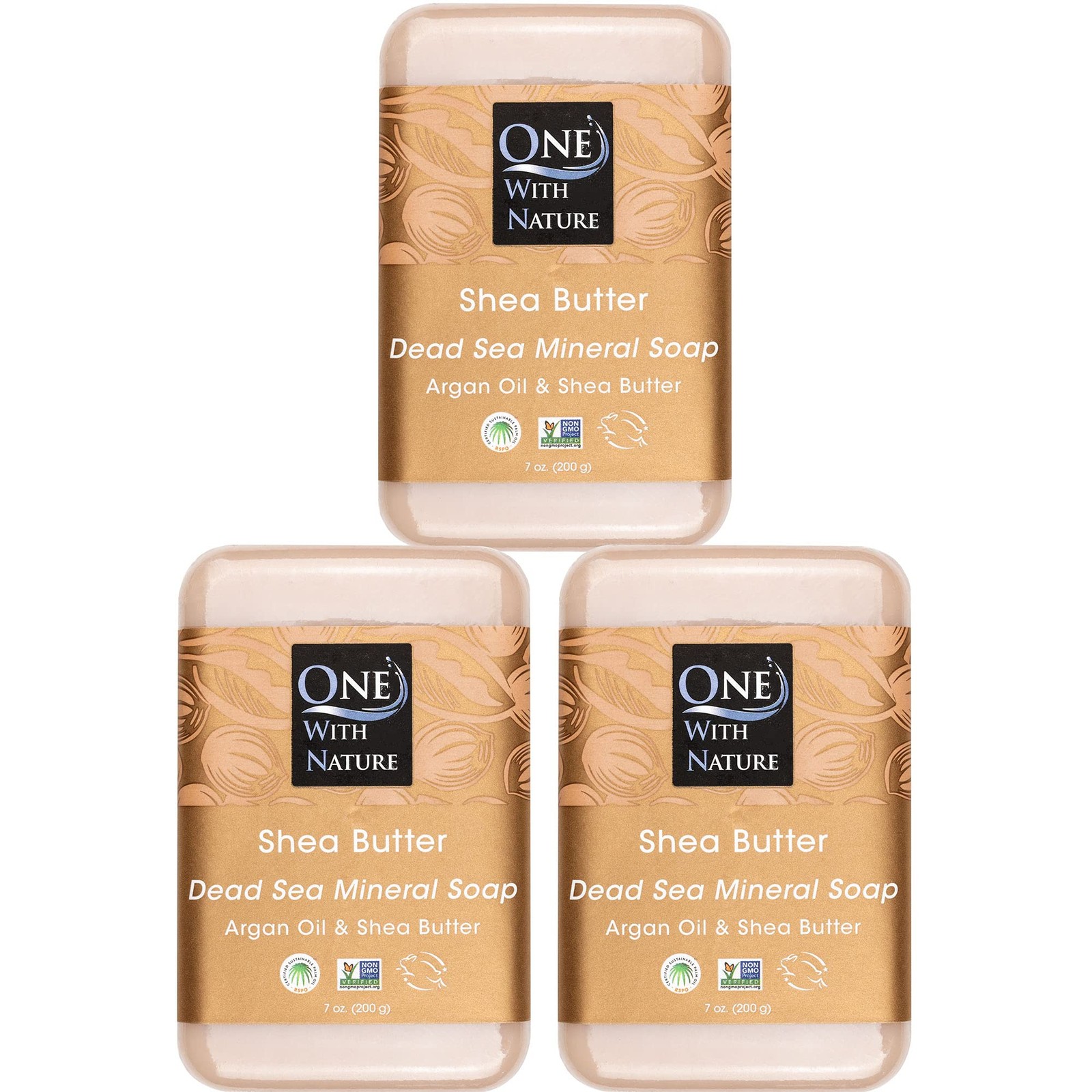 Dead SEA Mineral SHEA Butter 7 oz SOAP 3 PK in Branded Box, Dead Sea Salt