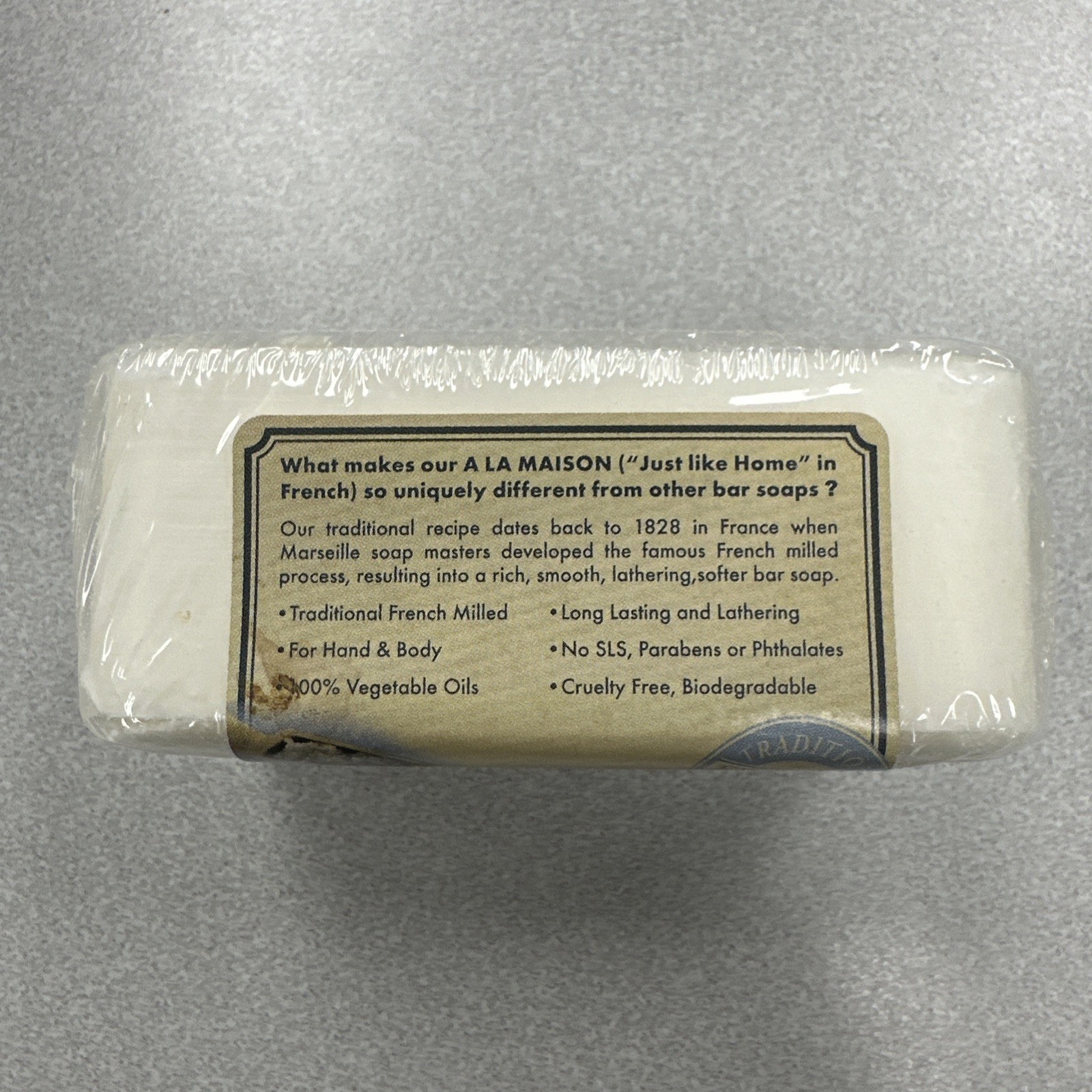 A La Maison Moisturizing French Milled Bar Soap Fresh Sea Salt Large 8.8 oz