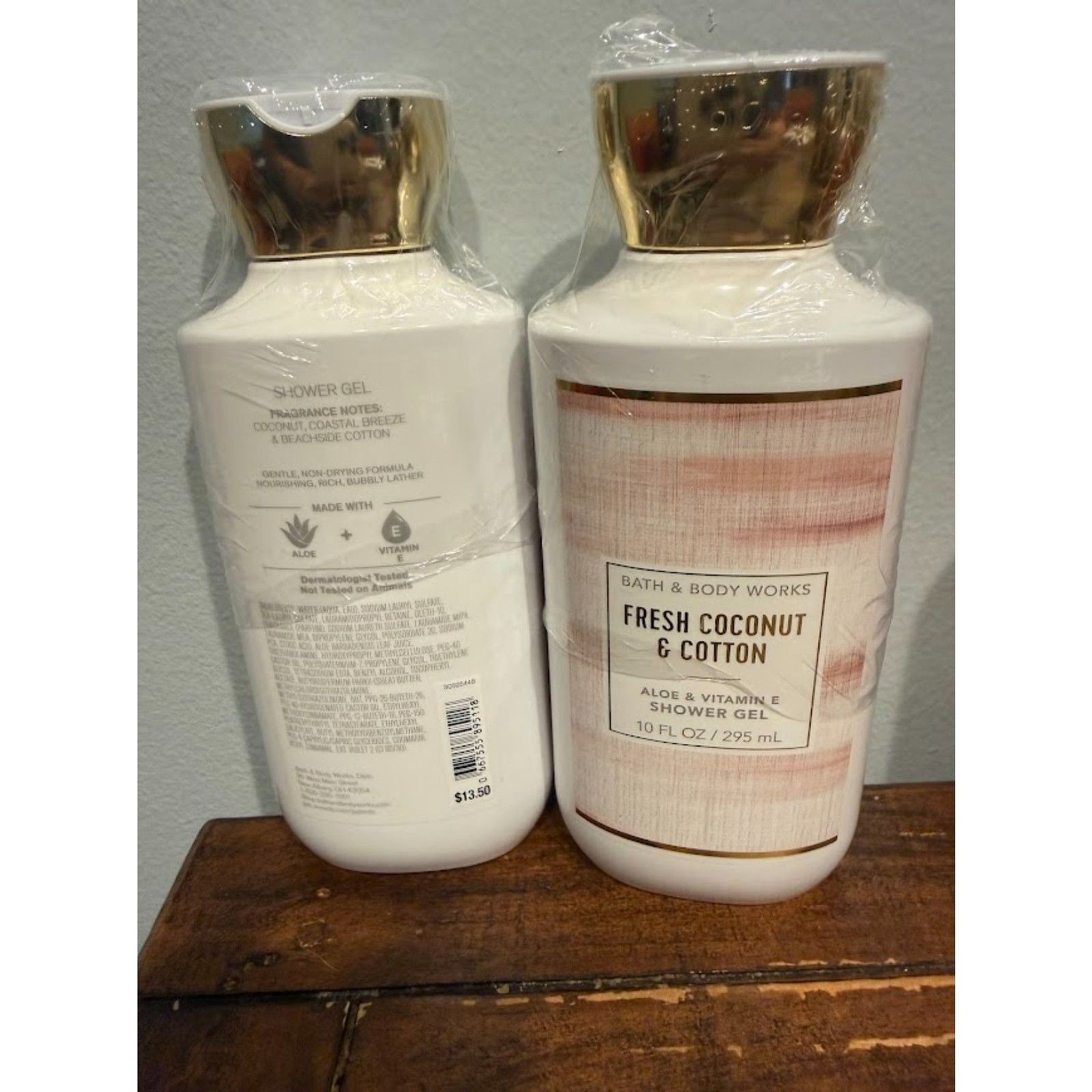 Bath & Body Works Retired Fresh Coconut & Cotton Shower Gel lot of 2