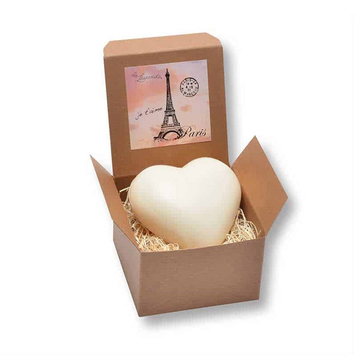 Heart Shaped Soap – French Tulip Fragrance – Made in France, Boxed