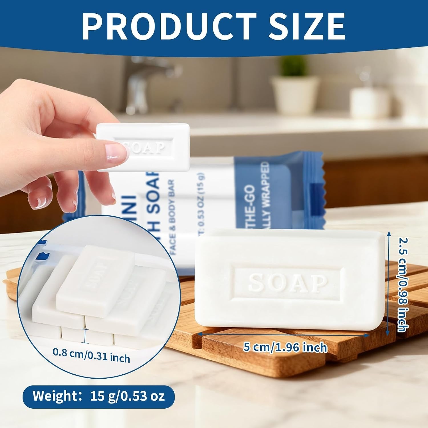 Travel Size Unscented Bar Soap – Individually Wrapped 10-Pack for Hygiene & Care