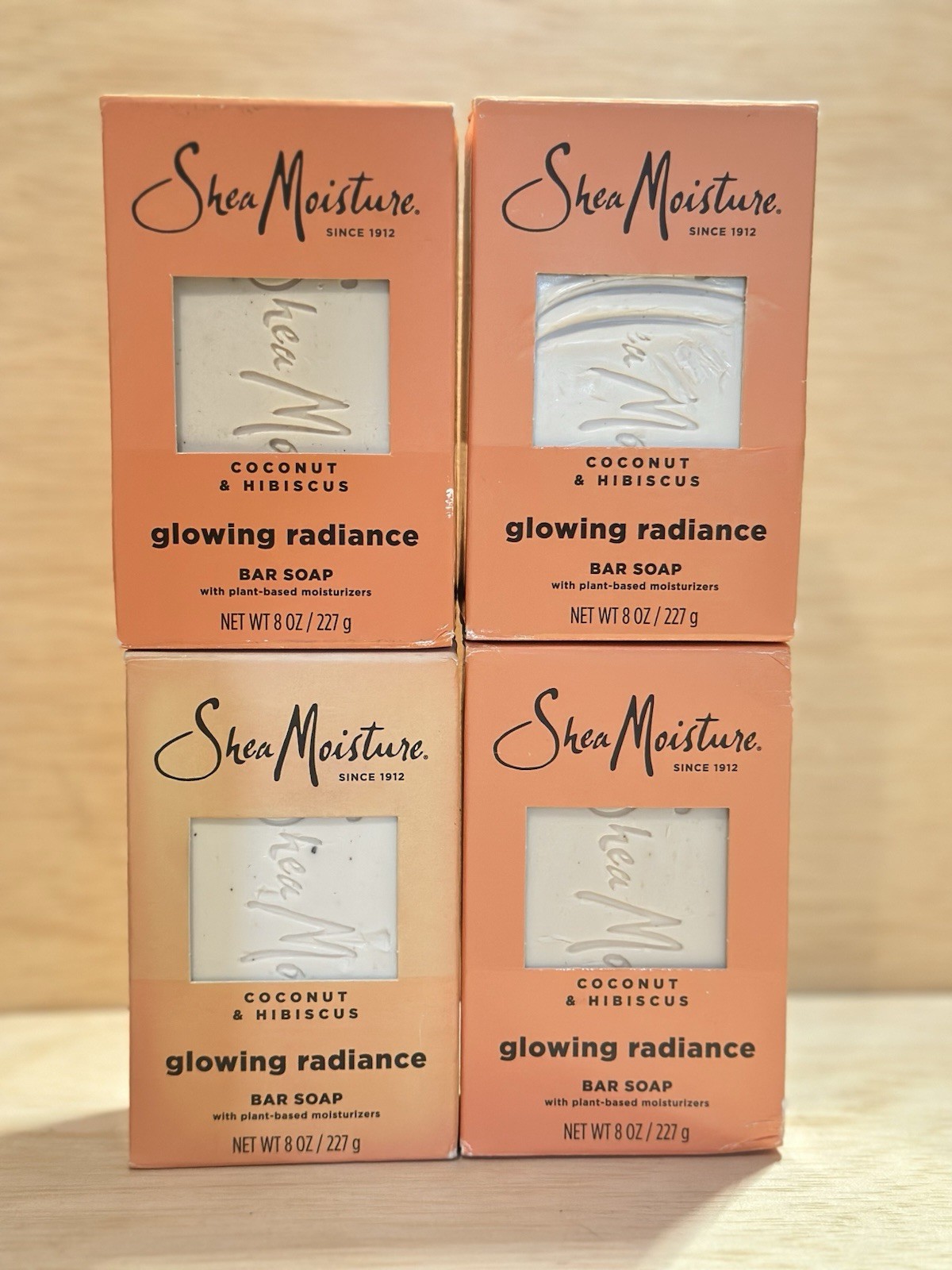 4-Shea Moisture Coconut Hibiscus Shea Butter Soap Bars w Songyi Mushroom-8 oz Ea