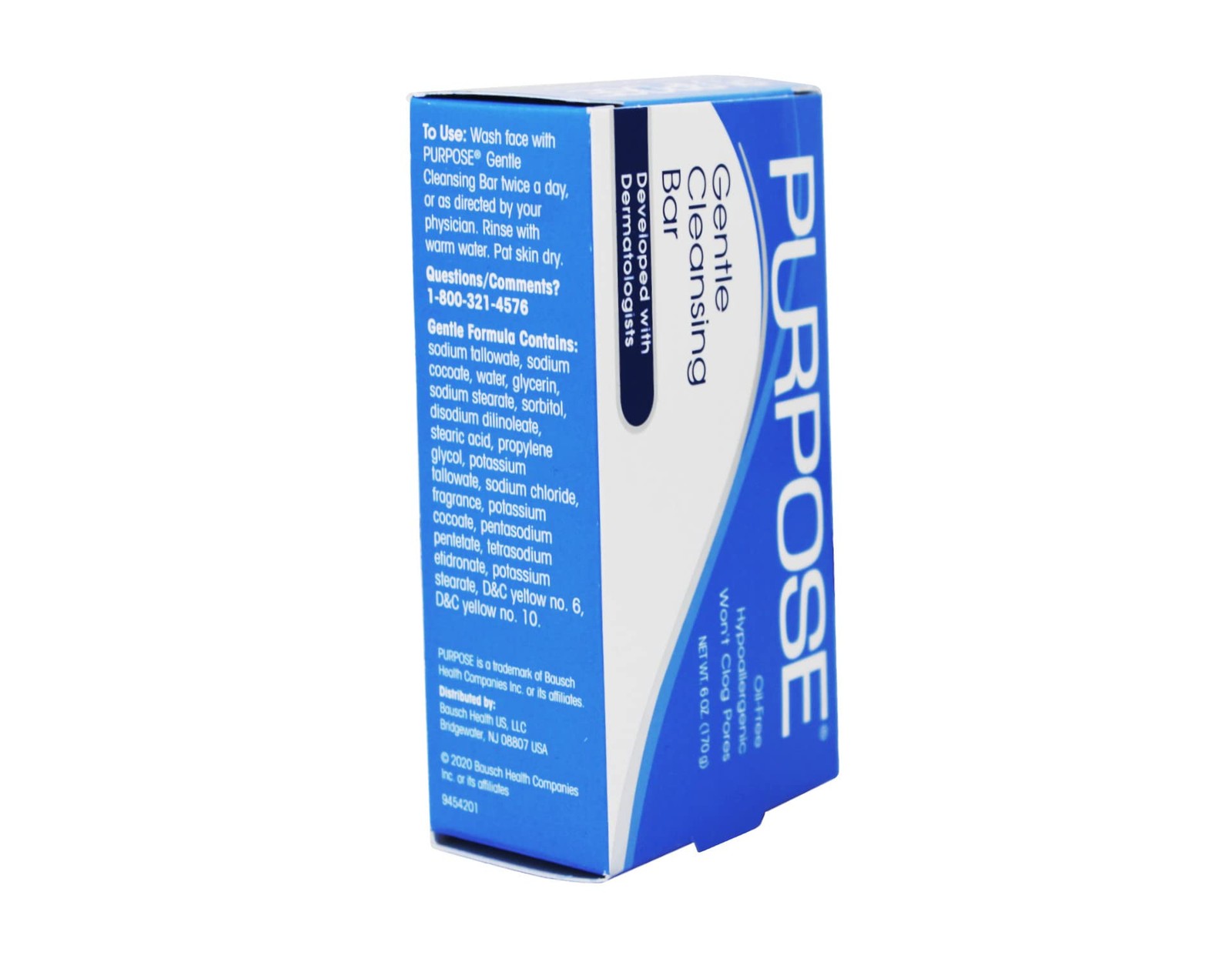 Purpose Gentle Cleansing Bar, Oil Free – 6 oz, Pack of 4