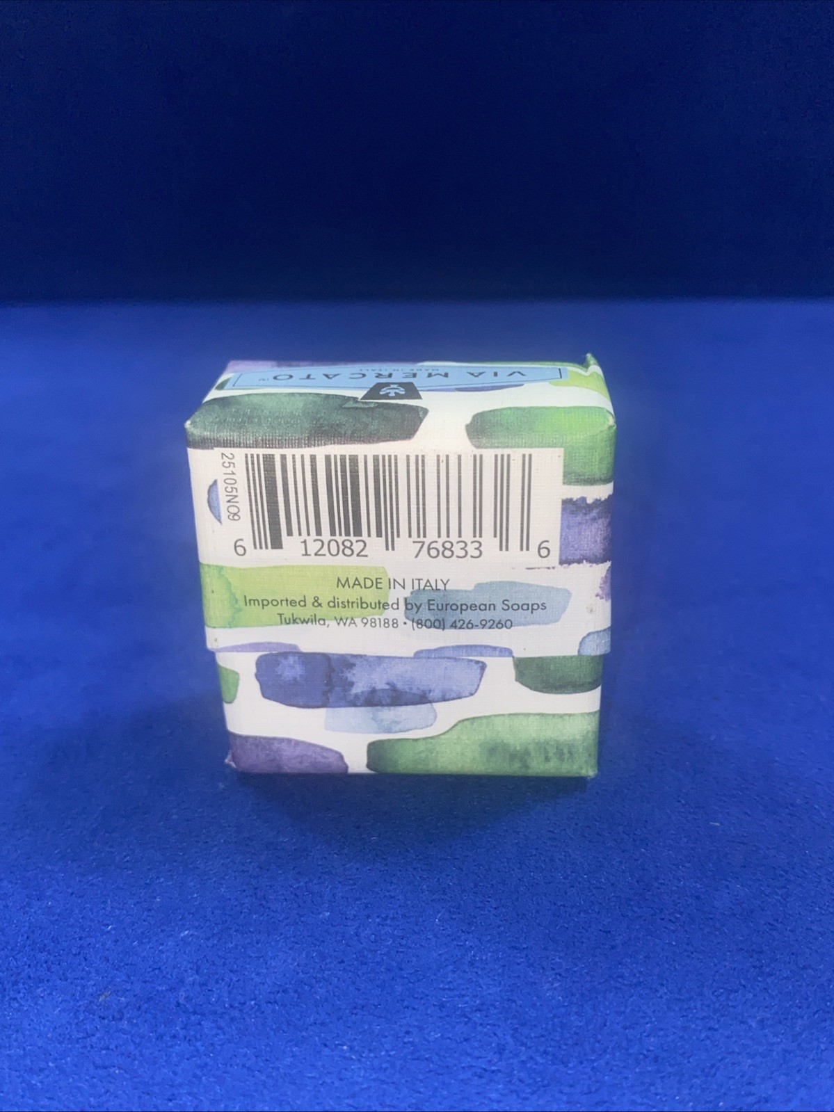 Via Mercato Italy Soap No 9 Grape Black Currant & Musk Shea Butter Bar 50g New
