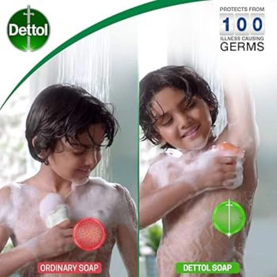 Pack of 12 Dettol Fresh Antibacterial Soap Bar 110g Germ Protection Soap