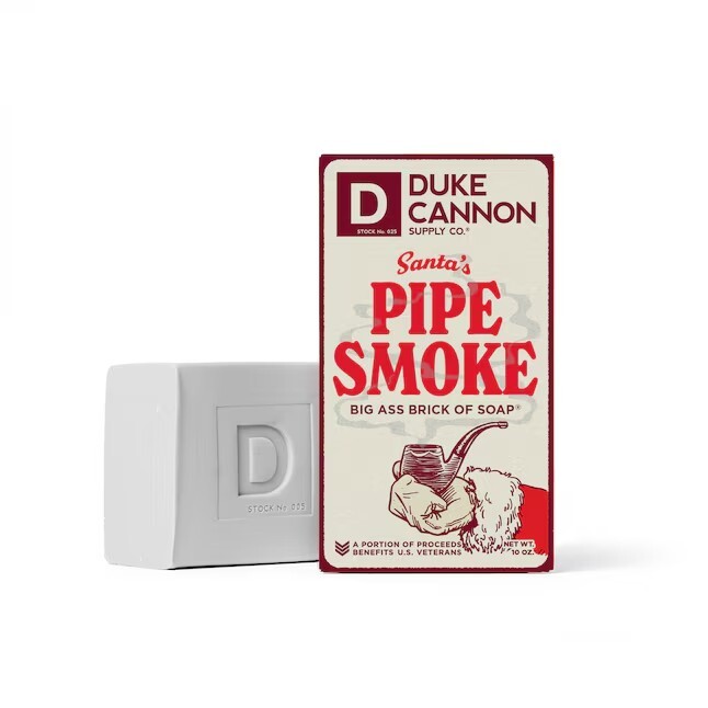 Duke Cannon Big Ass Santas Pipe Smoke Bar Soap 10 oz Tobacco/Smokey Made In USA