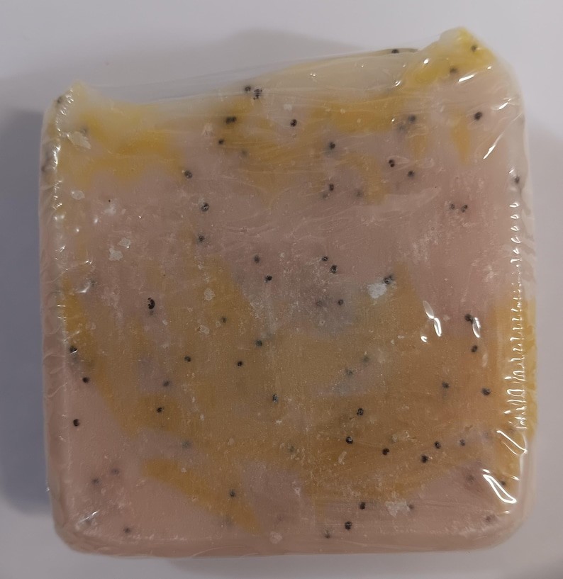 Lemon Poppy Seed Soap | Cold Process Essential Oil Bar | Handmade
