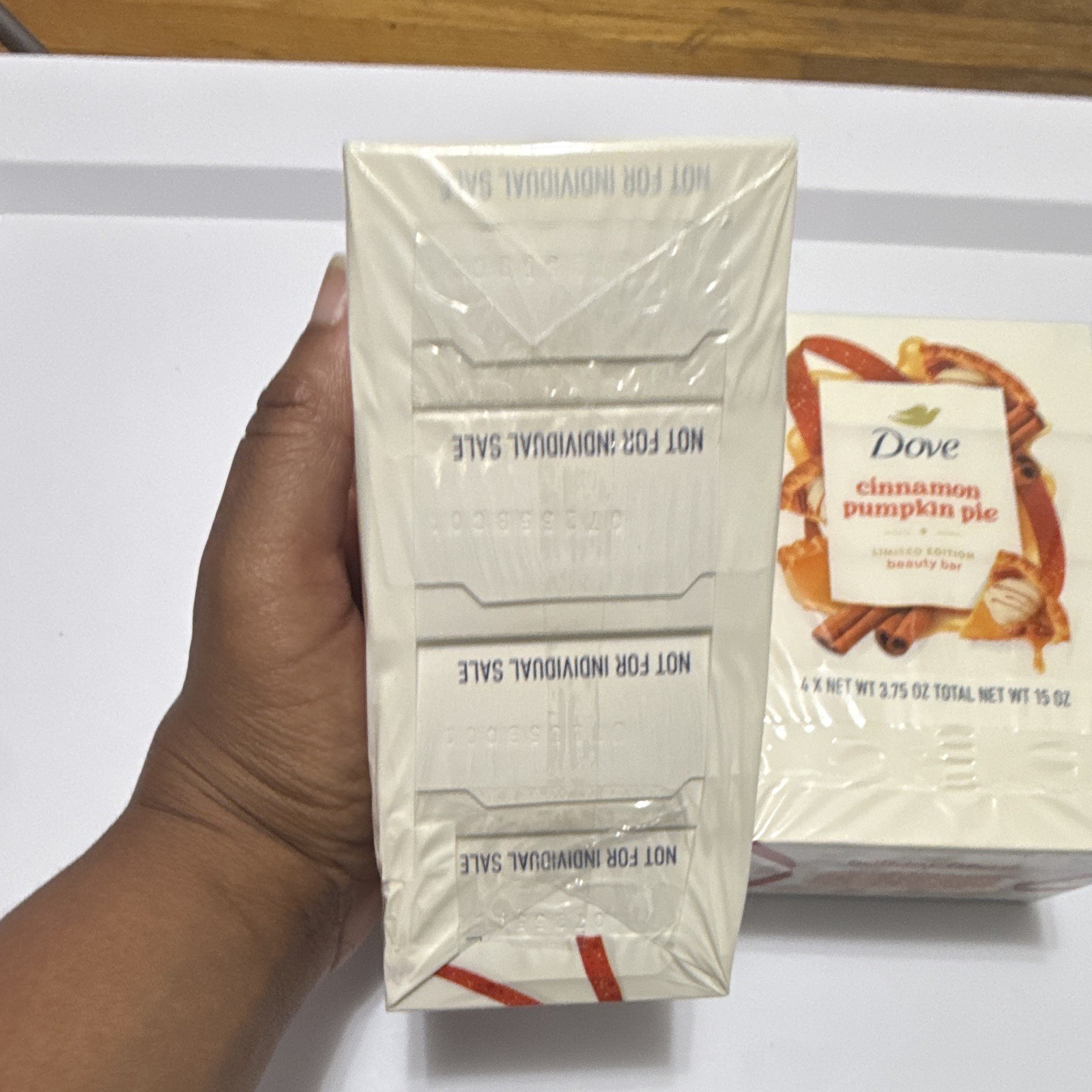 Dove Cinnamon Pumpkin Pie Beauty Bar Soap 4-Pack 3.75 oz Plant-Based