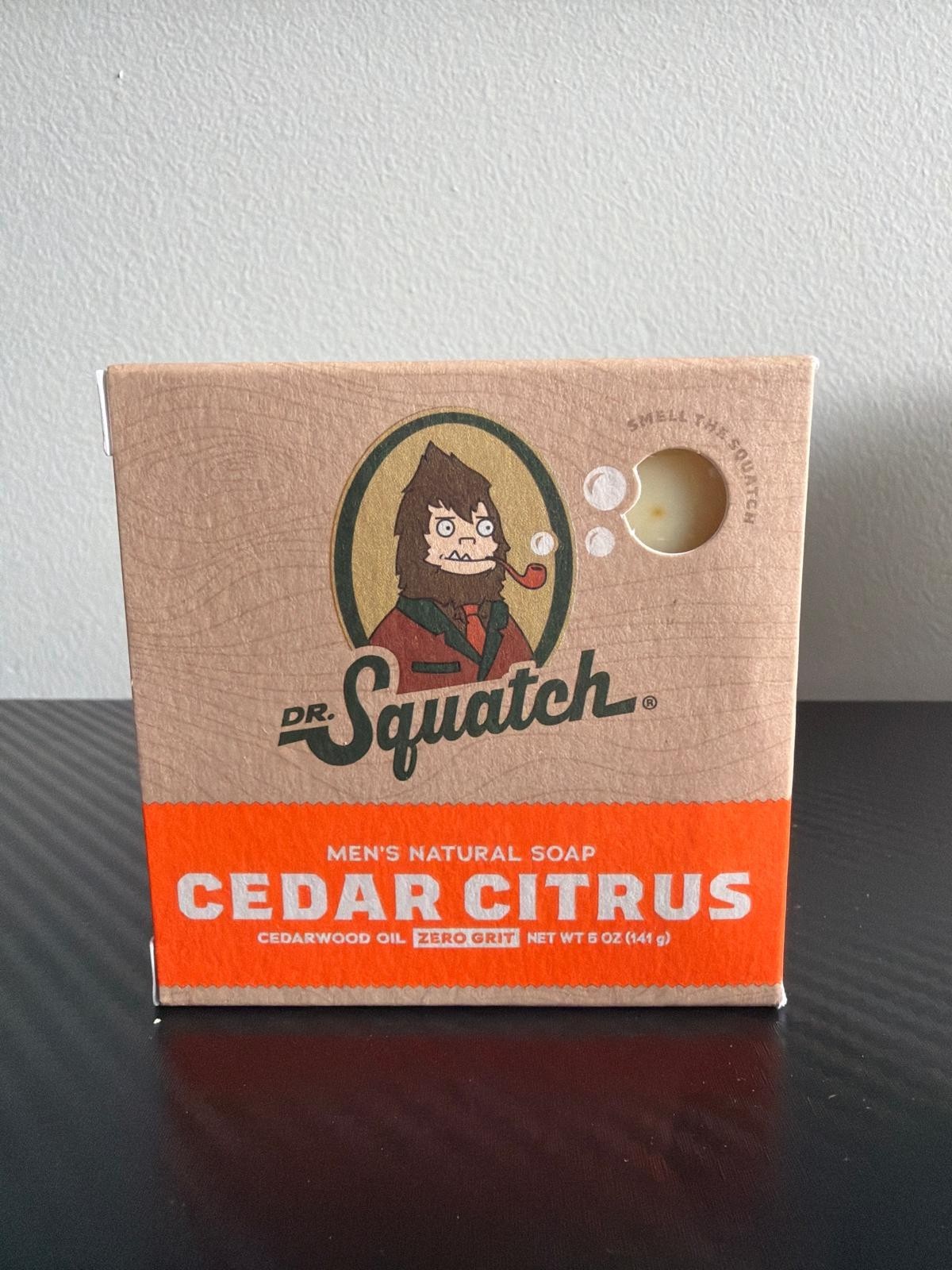 Dr. Squatch Cedar Citrus Soap 5 oz Men’s Natural Bar Zero Grit Cedarwood Citrus