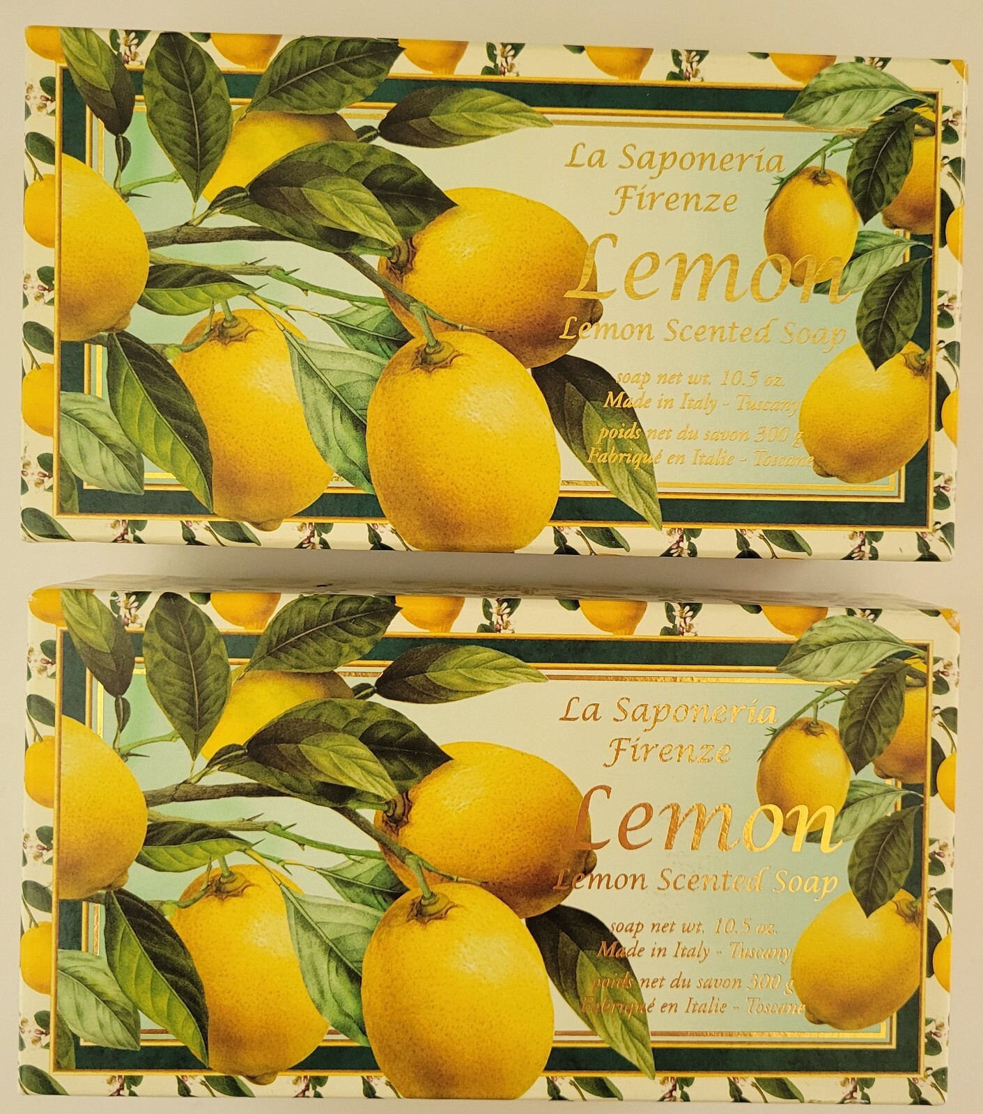 2x La Saponeria Firenze LEMON Scented Soap 10.5 oz Made in Italy 5″ Bar Tuscany