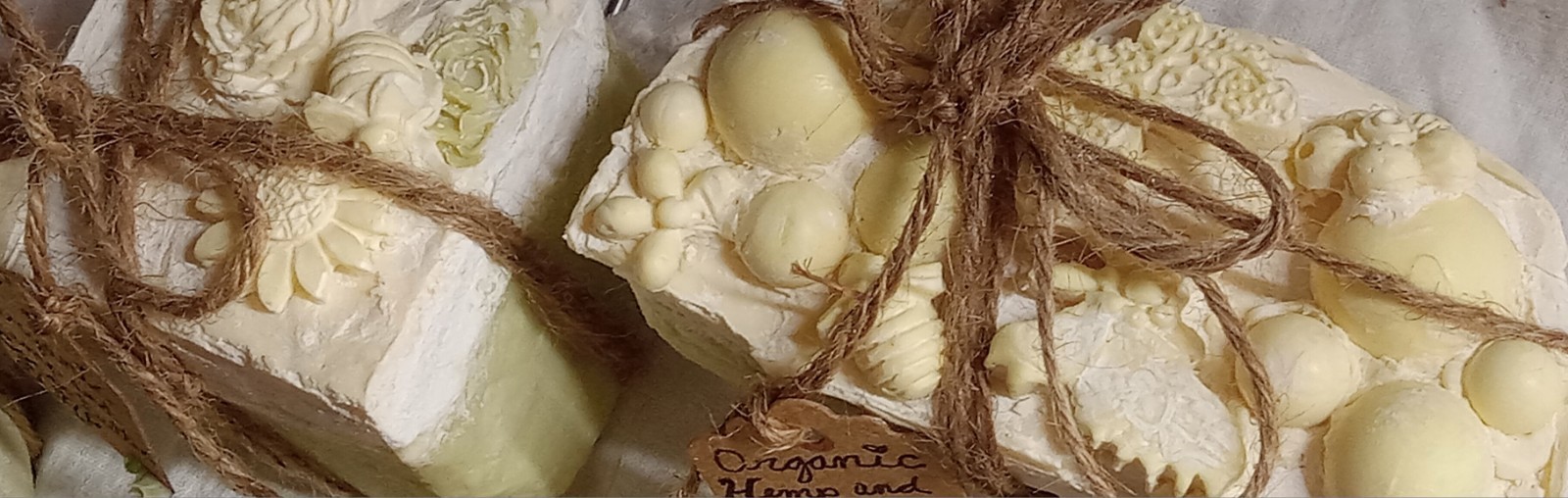 2 Pounds Of Soap Set Organic Hemp & Cocoa Butter Artisan Handmade