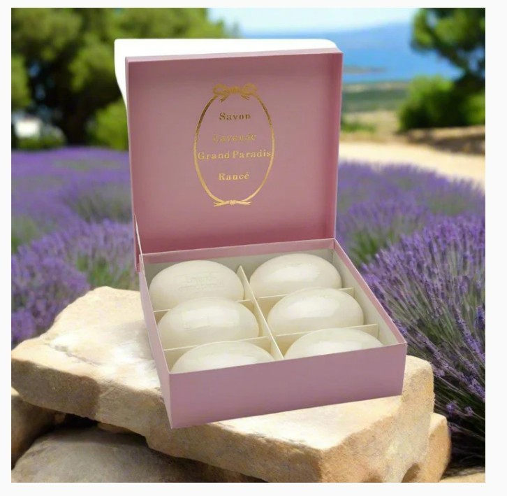 Rance 1795, Lavande Grand Coffret, Luxury Boxed Set of 6 French Perfumed Soaps
