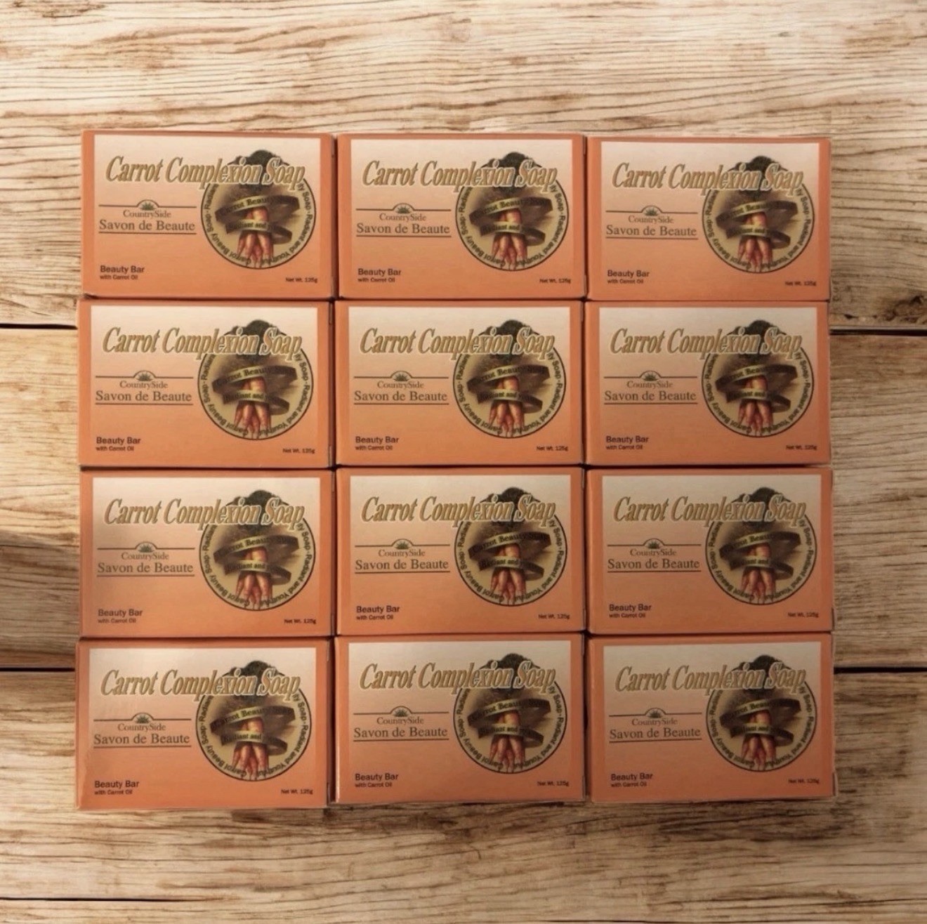 1 DOZEN Carrot Complexion Soap with Carrot Oil 12 BARS 125g Each FREE SHIPPING