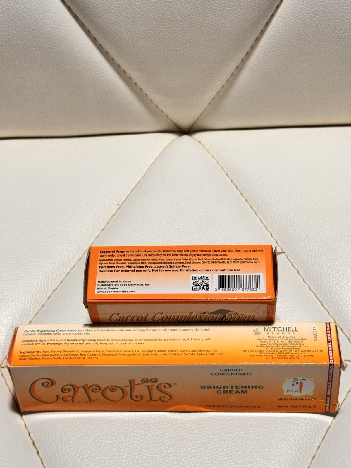 Carrot complexion soap With A Carotis Brightening Cream Perfect Combo.