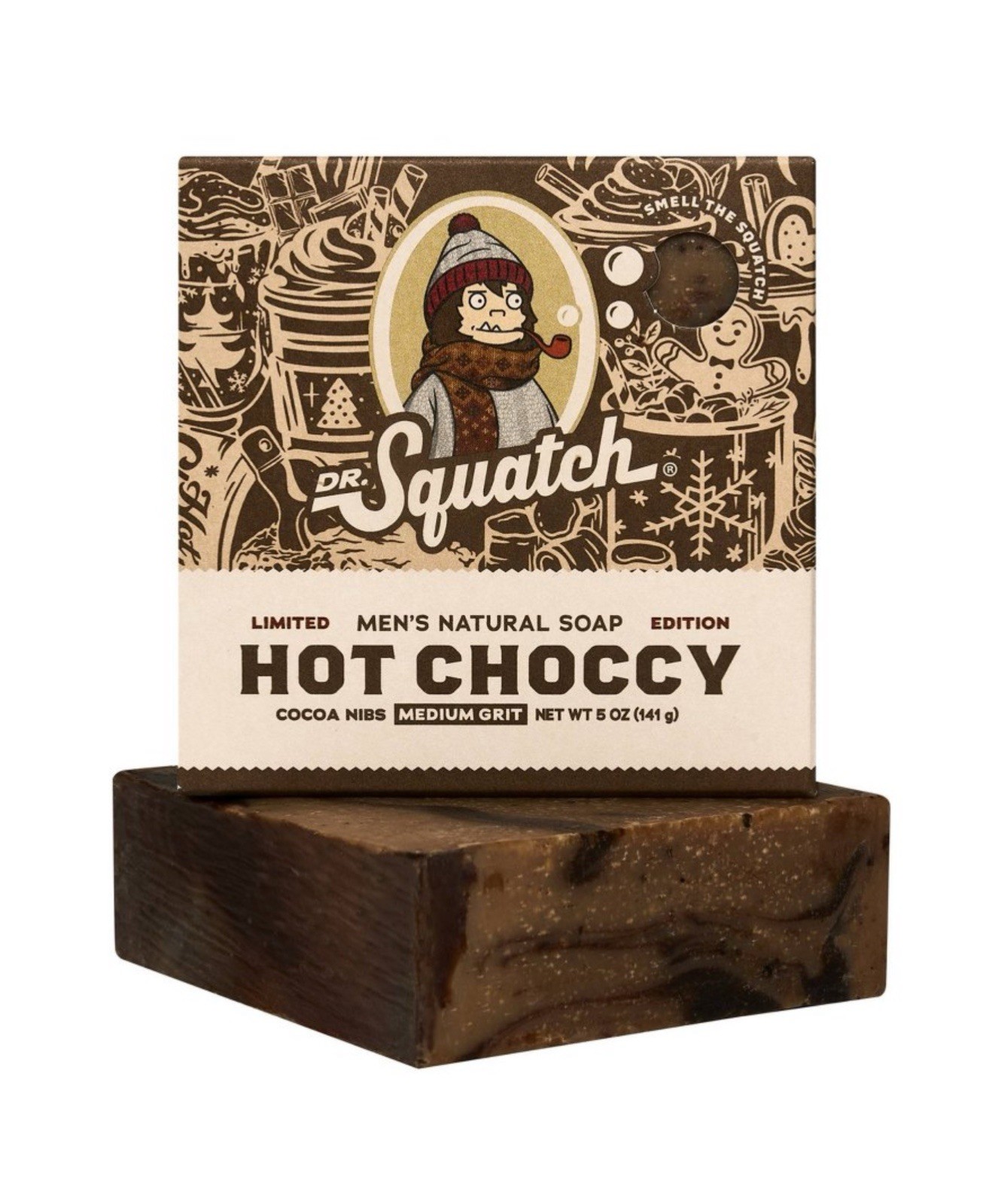 Dr Squatch Hot Choccy Milk Cocoa Christmas Men’s Bar Soap 5 oz Chocolate Retired