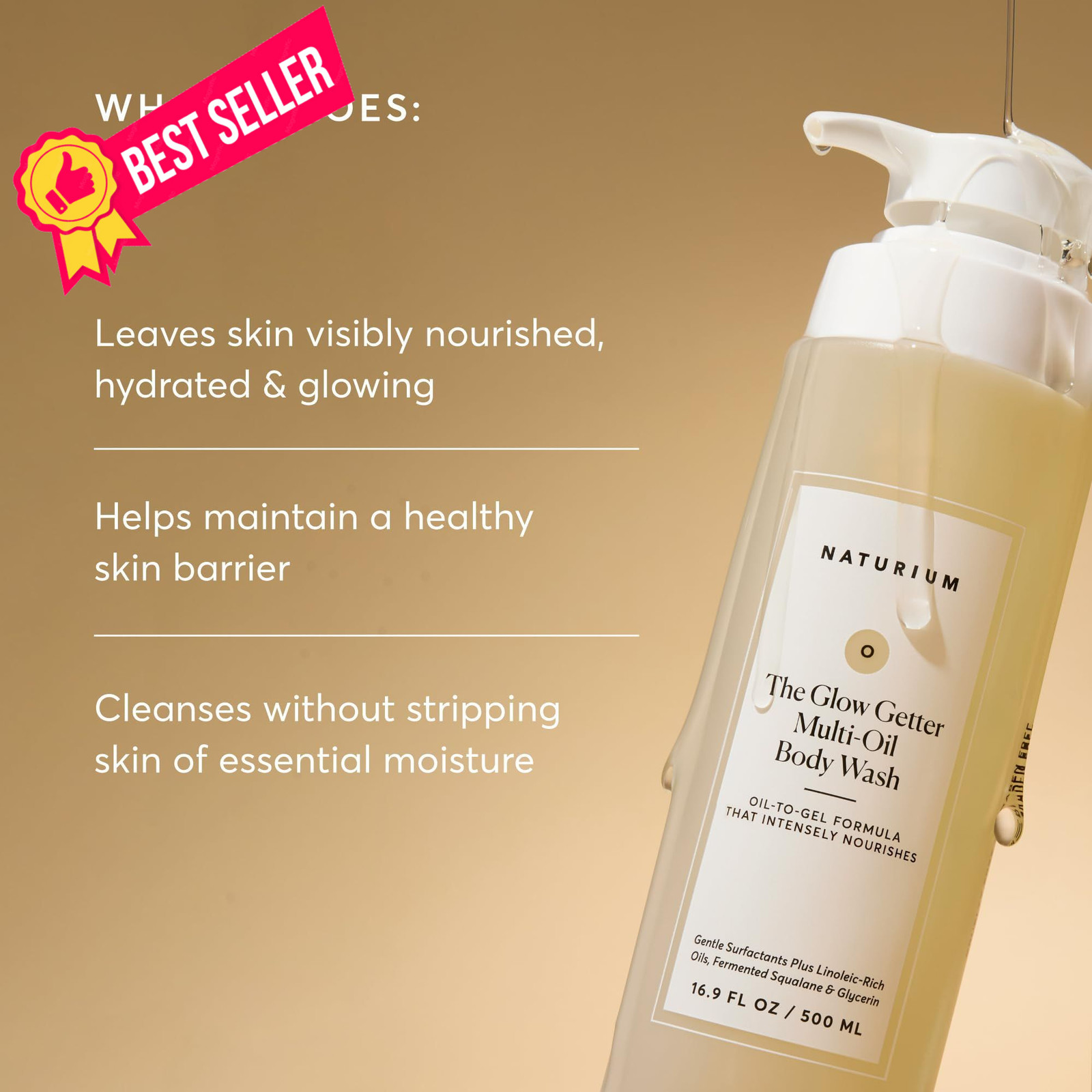 Naturium The Glow Getter Multi-Oil Hydrating Body 16.9 Fl Oz (Pack of 1)