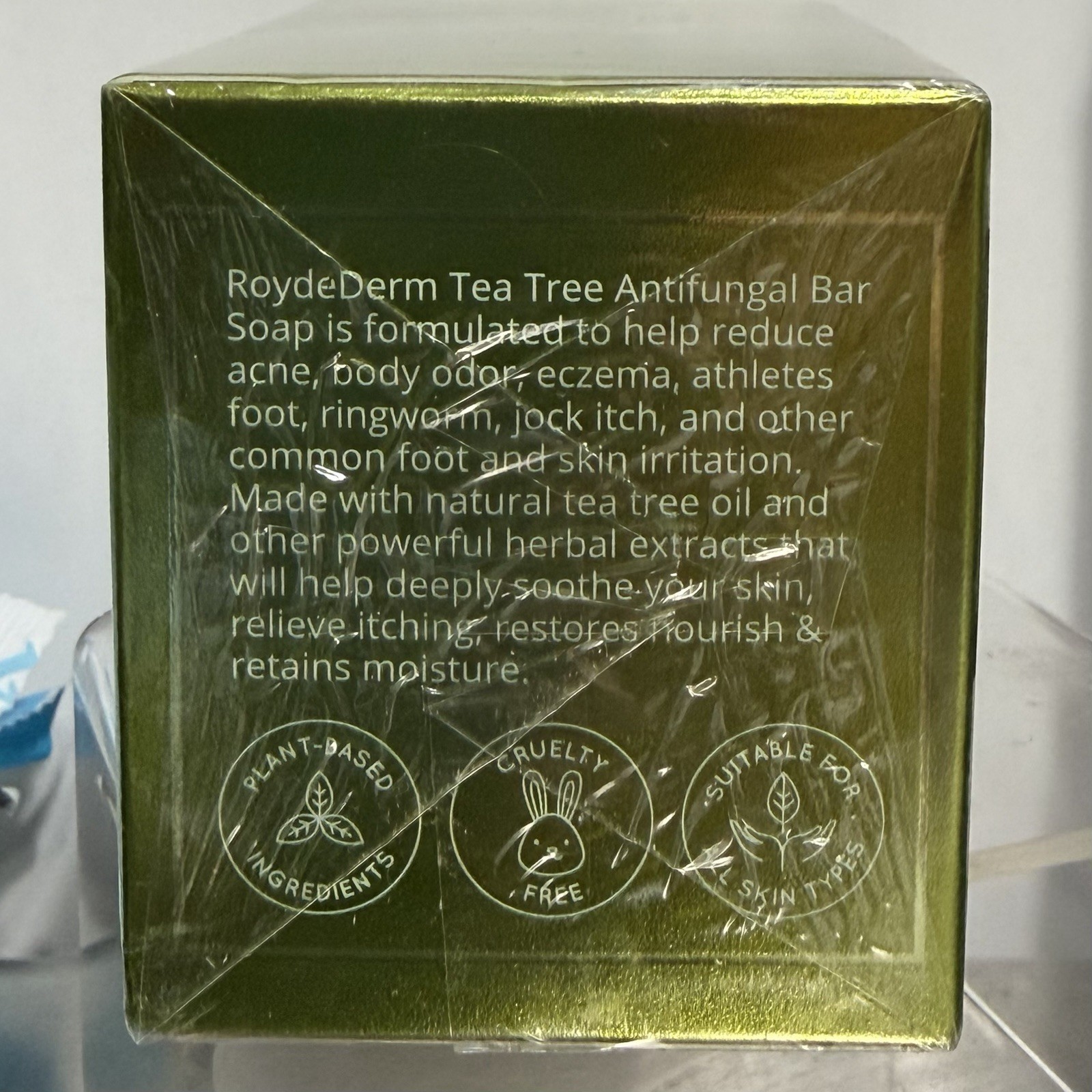 RoyceDerm Tea Tree Oil Antifungal & Antibacterial Soap ~ 2 Bars ~ New & Sealed