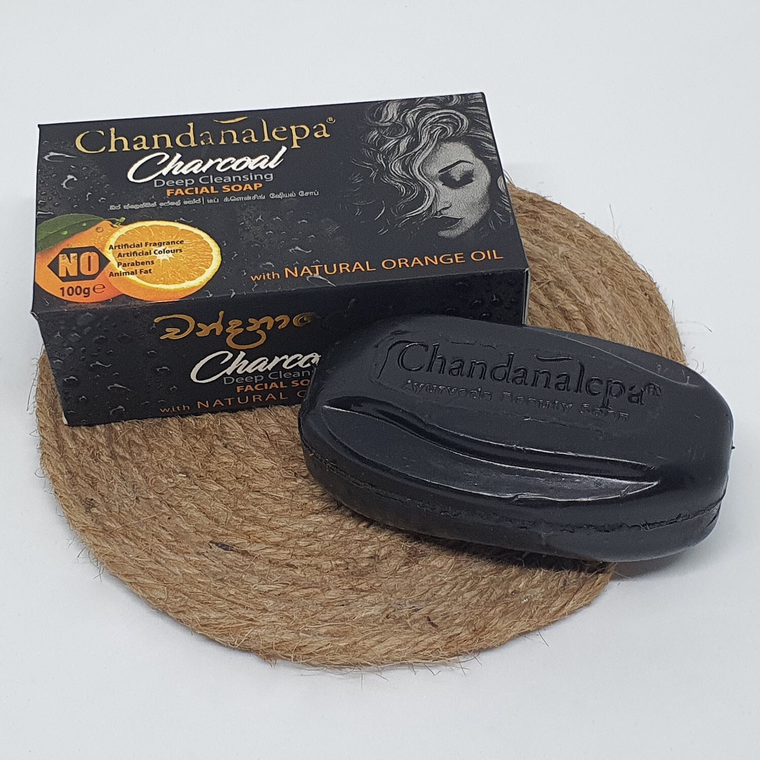 Chandanalepa Charcoal Deep Cleansing Facial Soap 100g Clean Natural Beauty Face