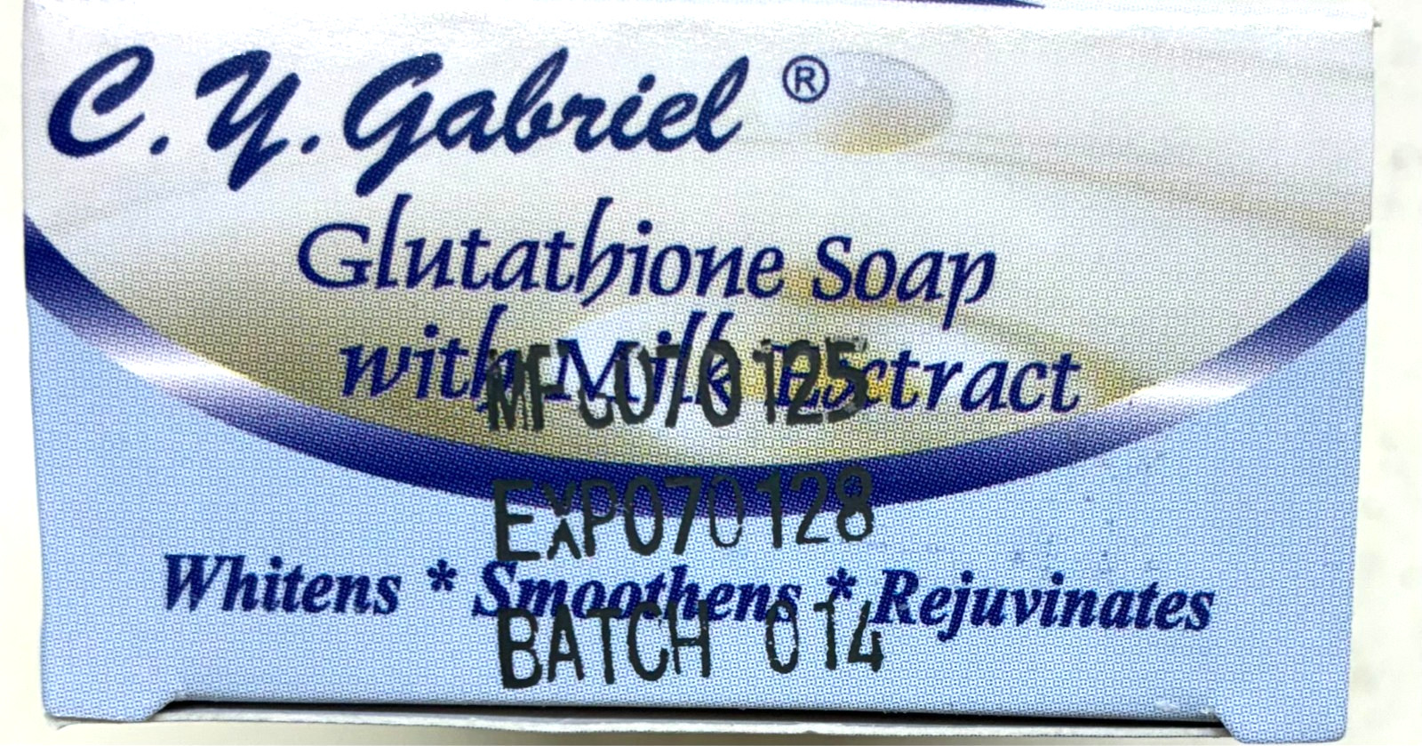 C.Y. Gabriel Glutathione Soap with Milk Extract Bar Soap 135g New Lot of 2