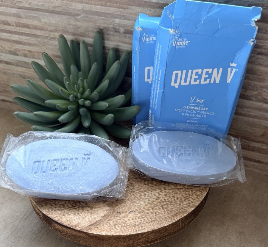 2~Queen V Cleansing V Bar Wild Berry pH Balanced Feminine Soap 3.5oz