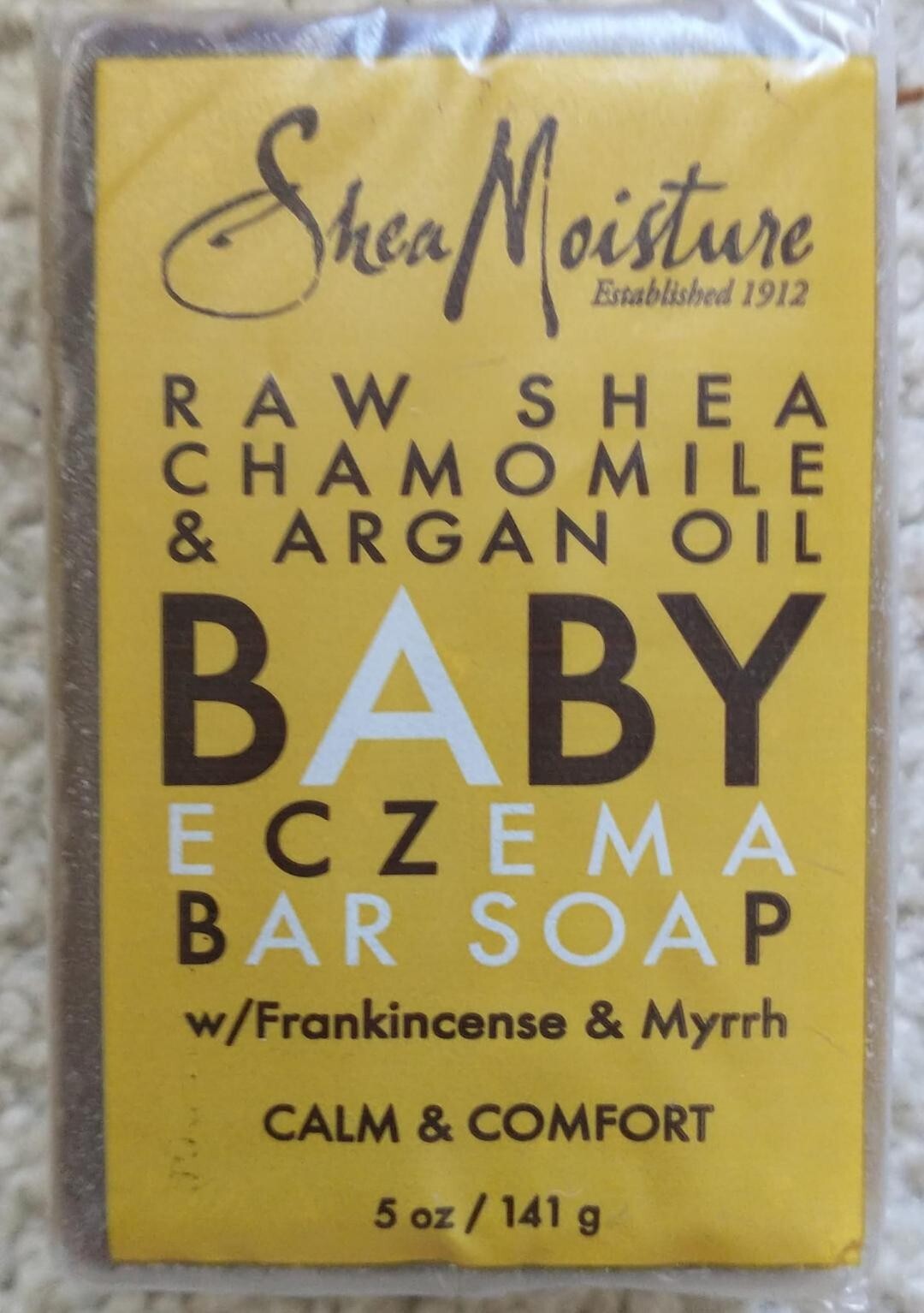 Pack 2 Shea Moisture Raw Shea Chamomile & Argan Oil Baby Eczema Bar Soap 5 oz