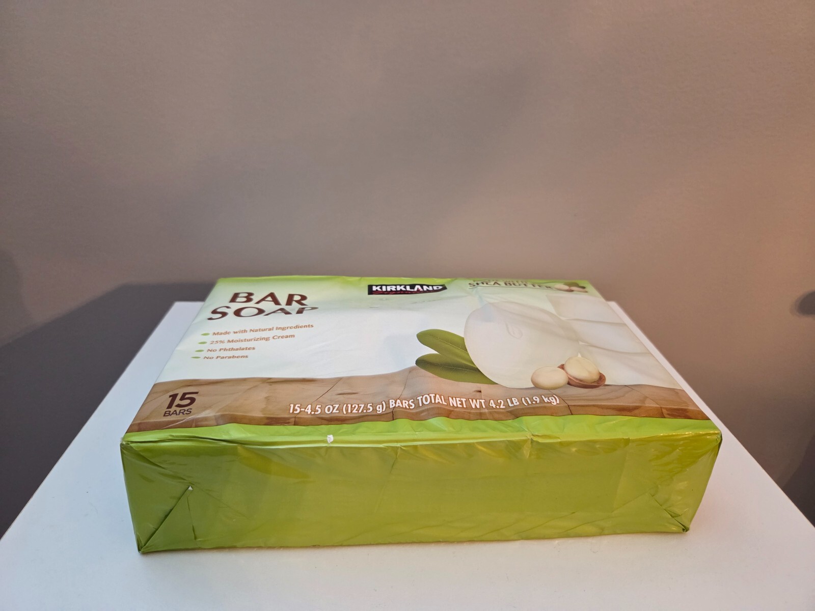 Kirkland Signature 15 Pack Shea Butter Bar Soap -15 Full Size Bars 4.5 oz each