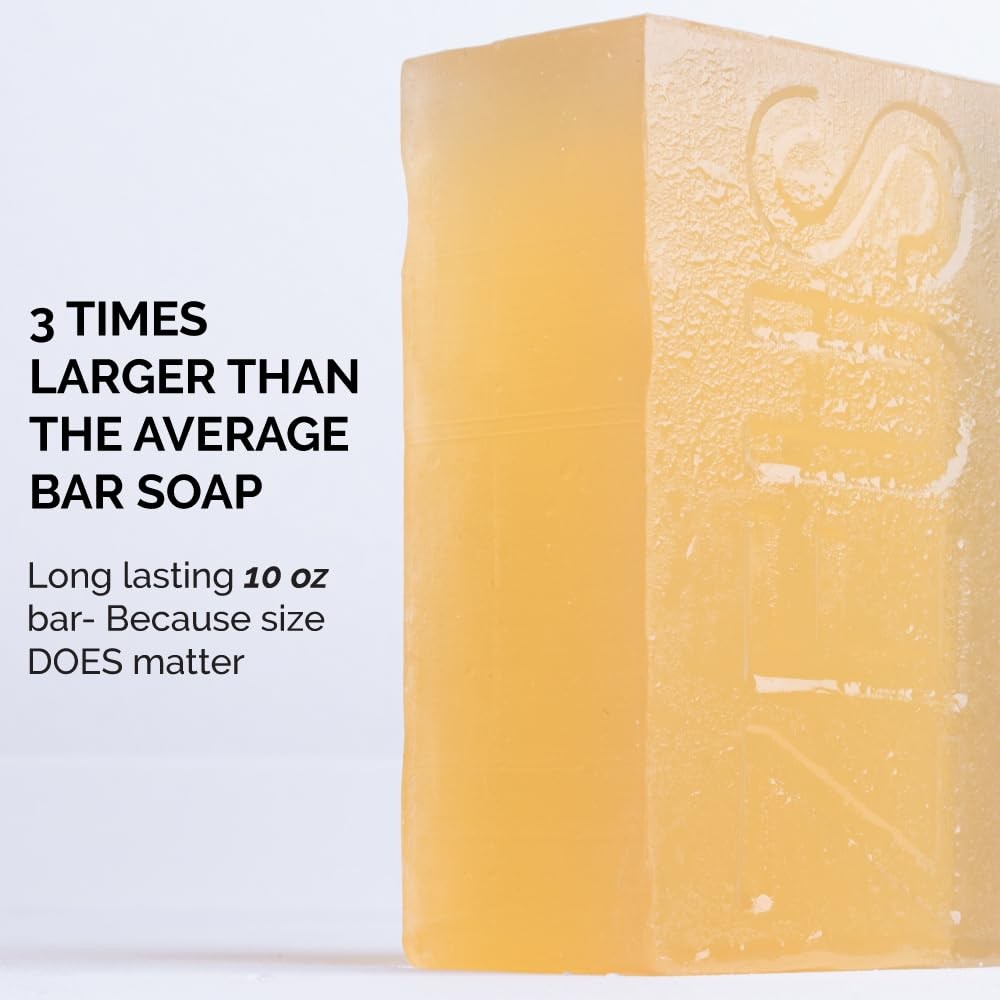 ZEUS Natural Body & Face Bar Soap with Shea Butter & 10 Ounce (Pack of 1)