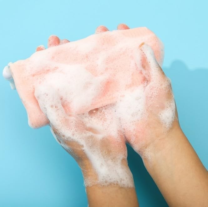 5Pcs Exfoliating Mesh Soap Pouch Bubble Foam Net Bag for Shower Saver Pouch D…