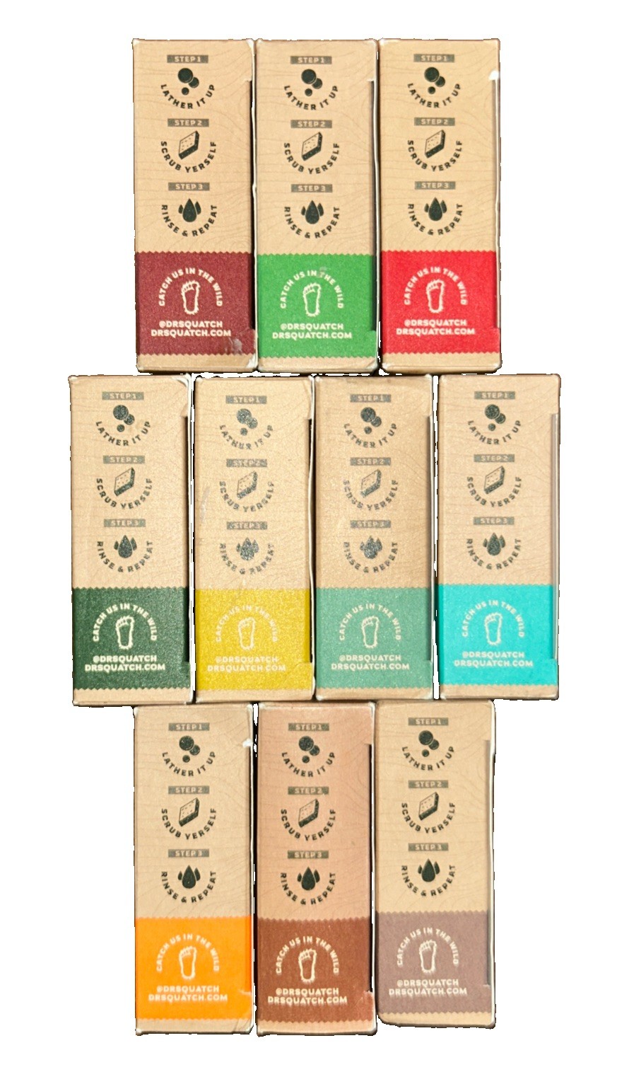 Lot Of 10 Dr. Squatch Mixed Soap Bars **Free Shipping**See Description**